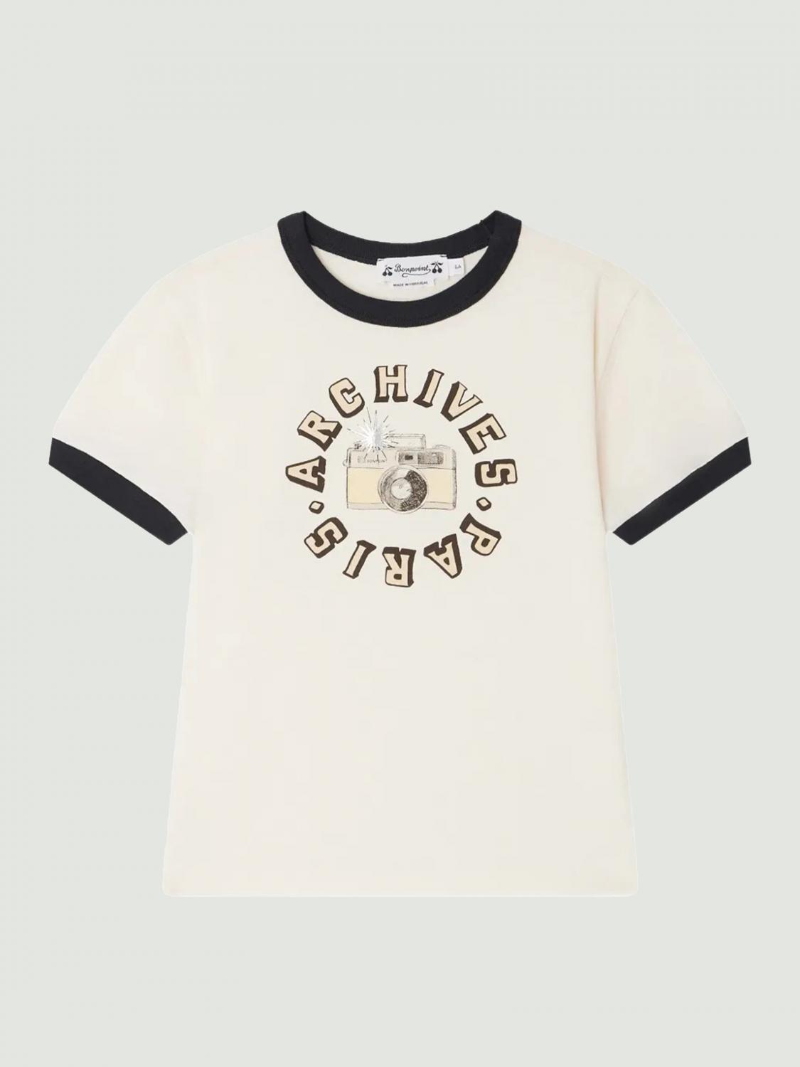 Bonpoint Organic Cotton Print T-shirt In White