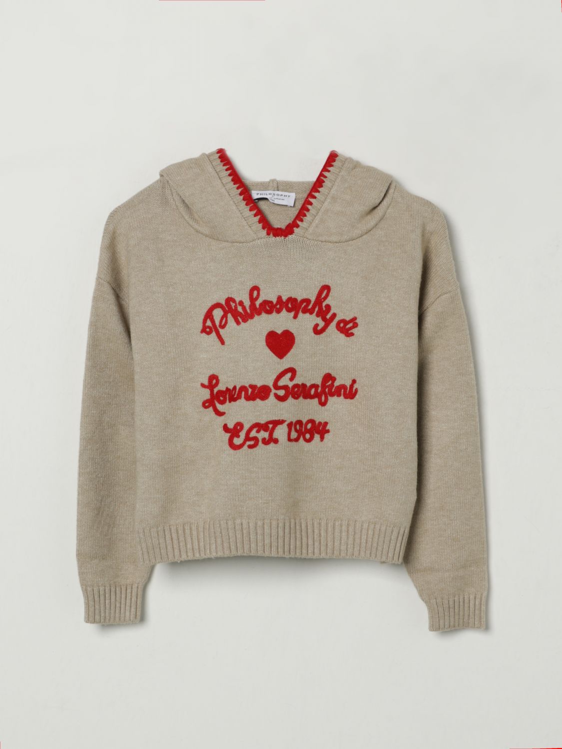 Philosophy Di Lorenzo Serafini Sweater  Kids Color Ecru In Brown