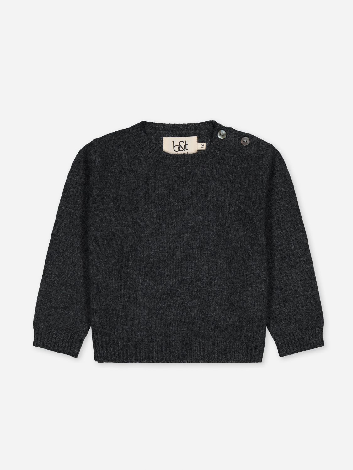 Bobbin & Tricot Sweater Kids Color Charcoal In Gray