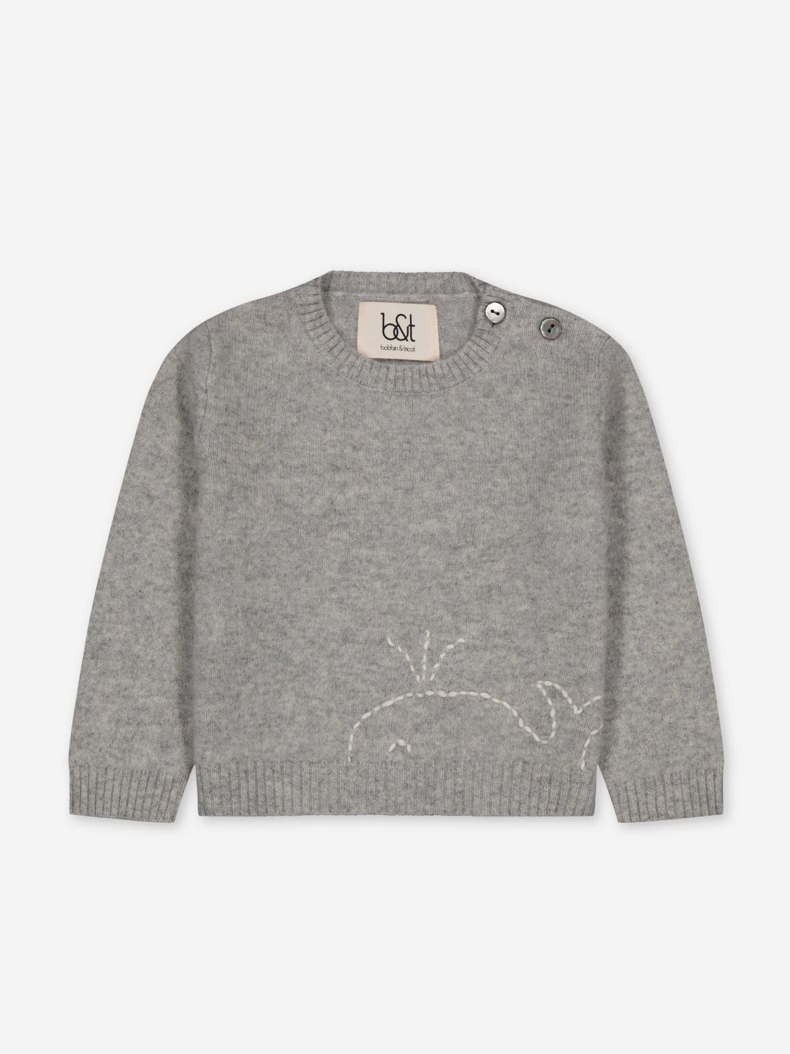 Bobbin & Tricot Sweater Kids Color Grey In Gray