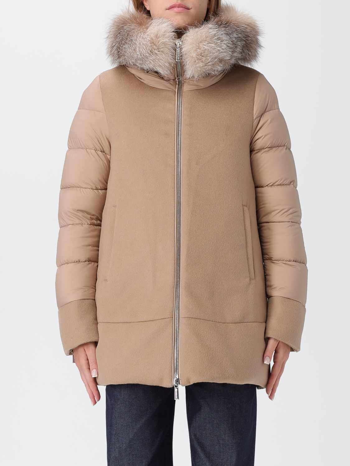 Moorer Coat  Woman Color Brown In Brown