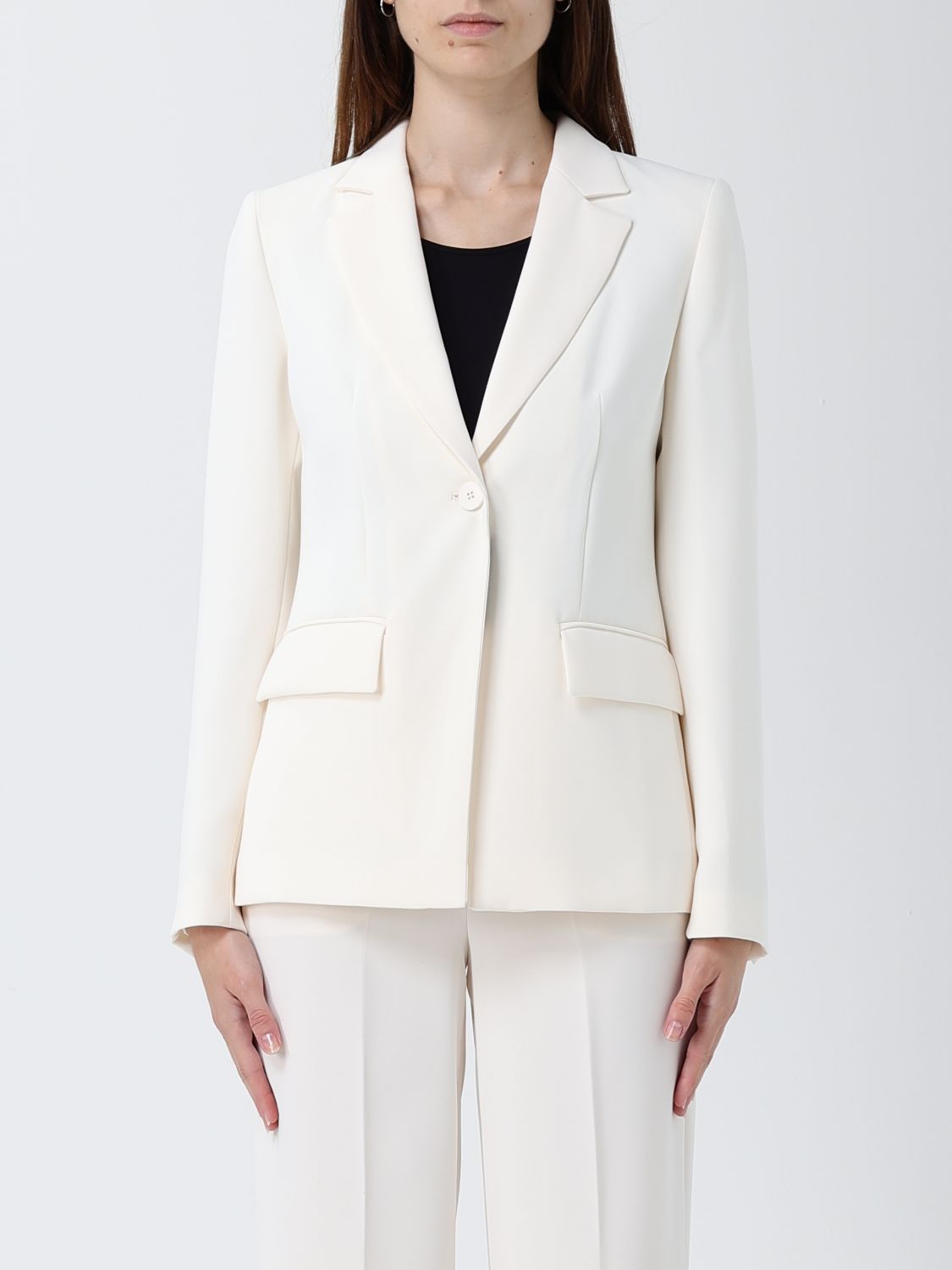 Twinset Single-button Casual Jacket In White