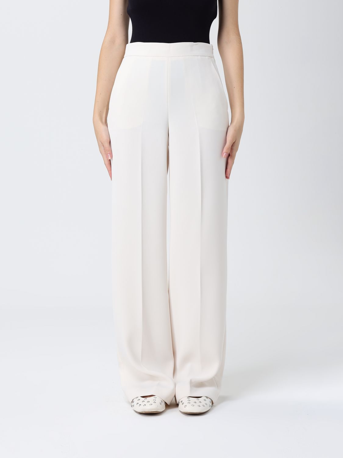 Twinset Pants Woman Color Pearl In White