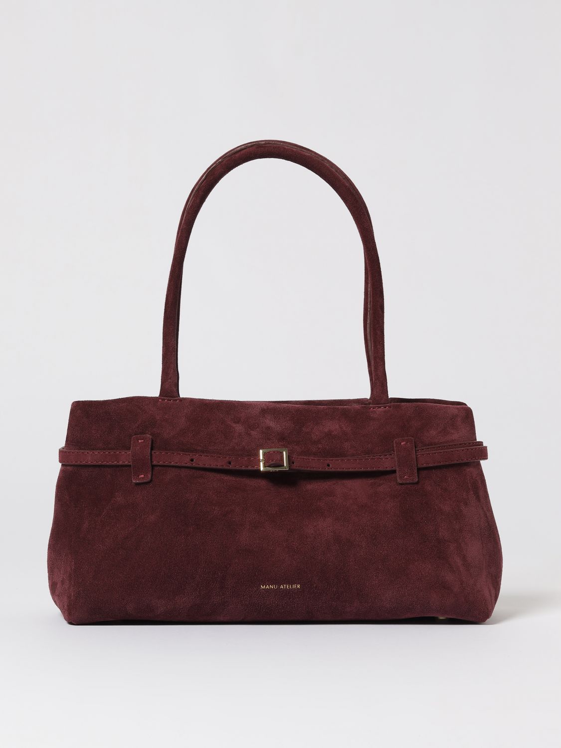 Manu Atelier Shoulder Bag Woman Color Burgundy In Burgundy