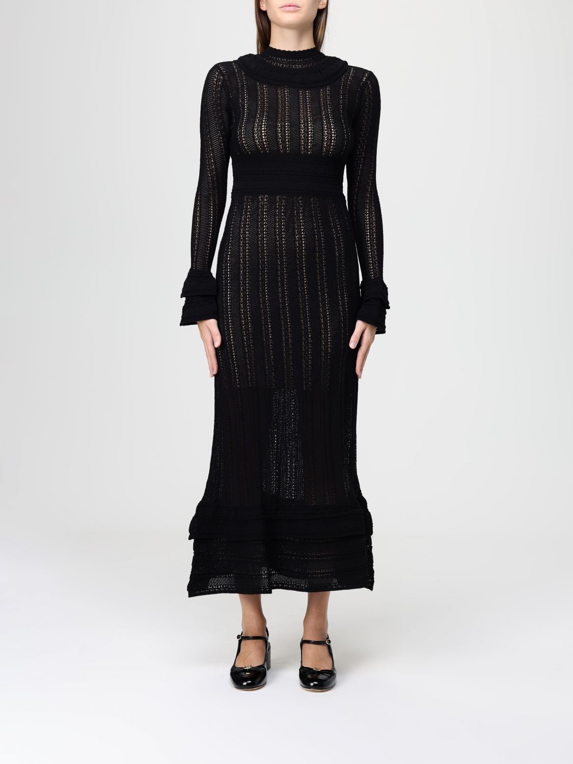 Twinset Dress Woman Color Black In Black