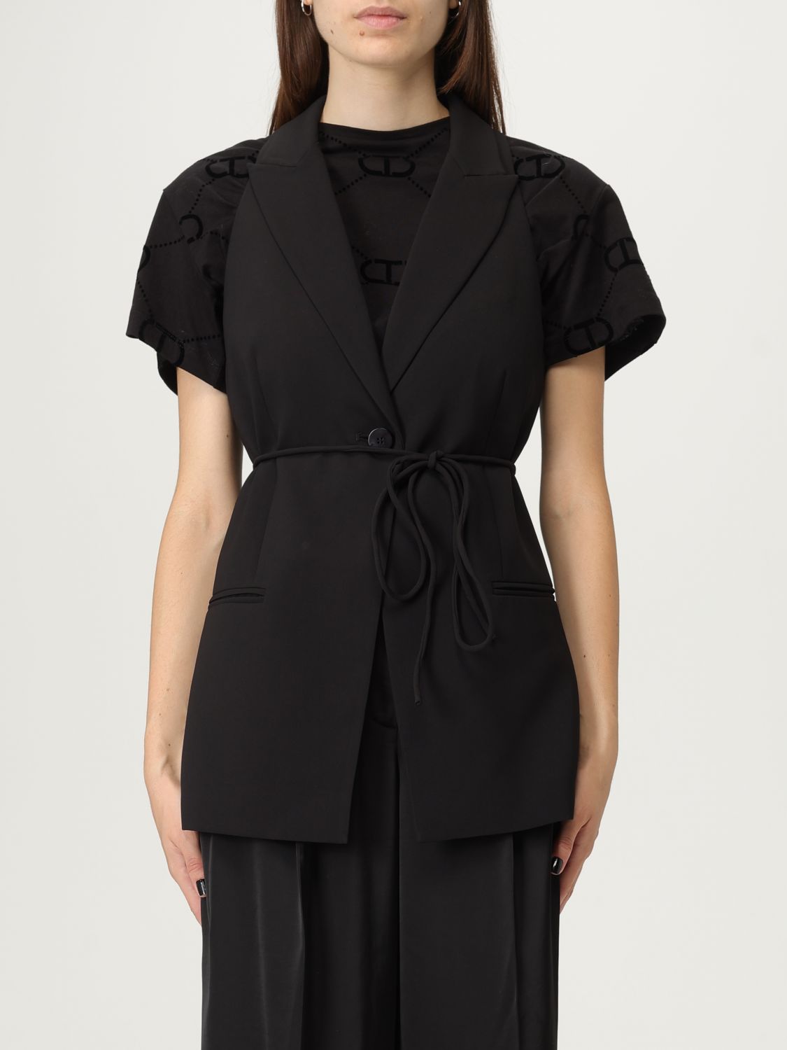 Twinset Waistcoat  Woman Color Black In Black