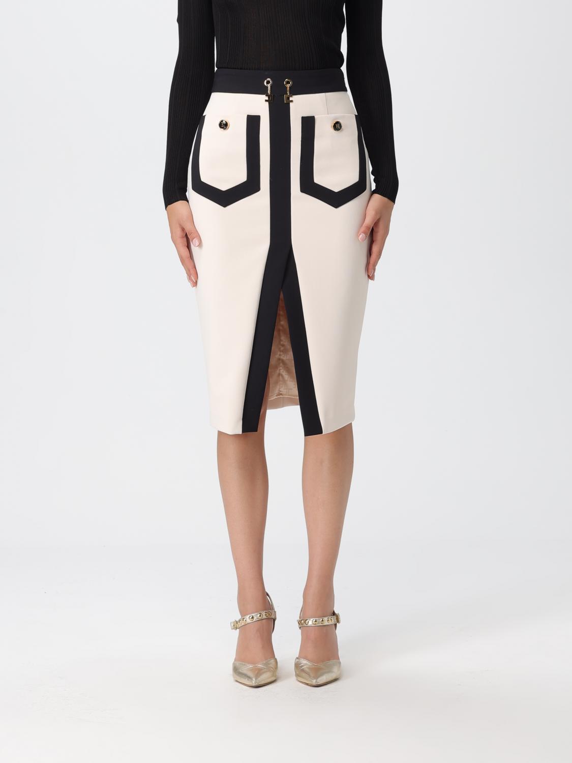 Elisabetta Franchi Skirt  Woman Color Milk In White