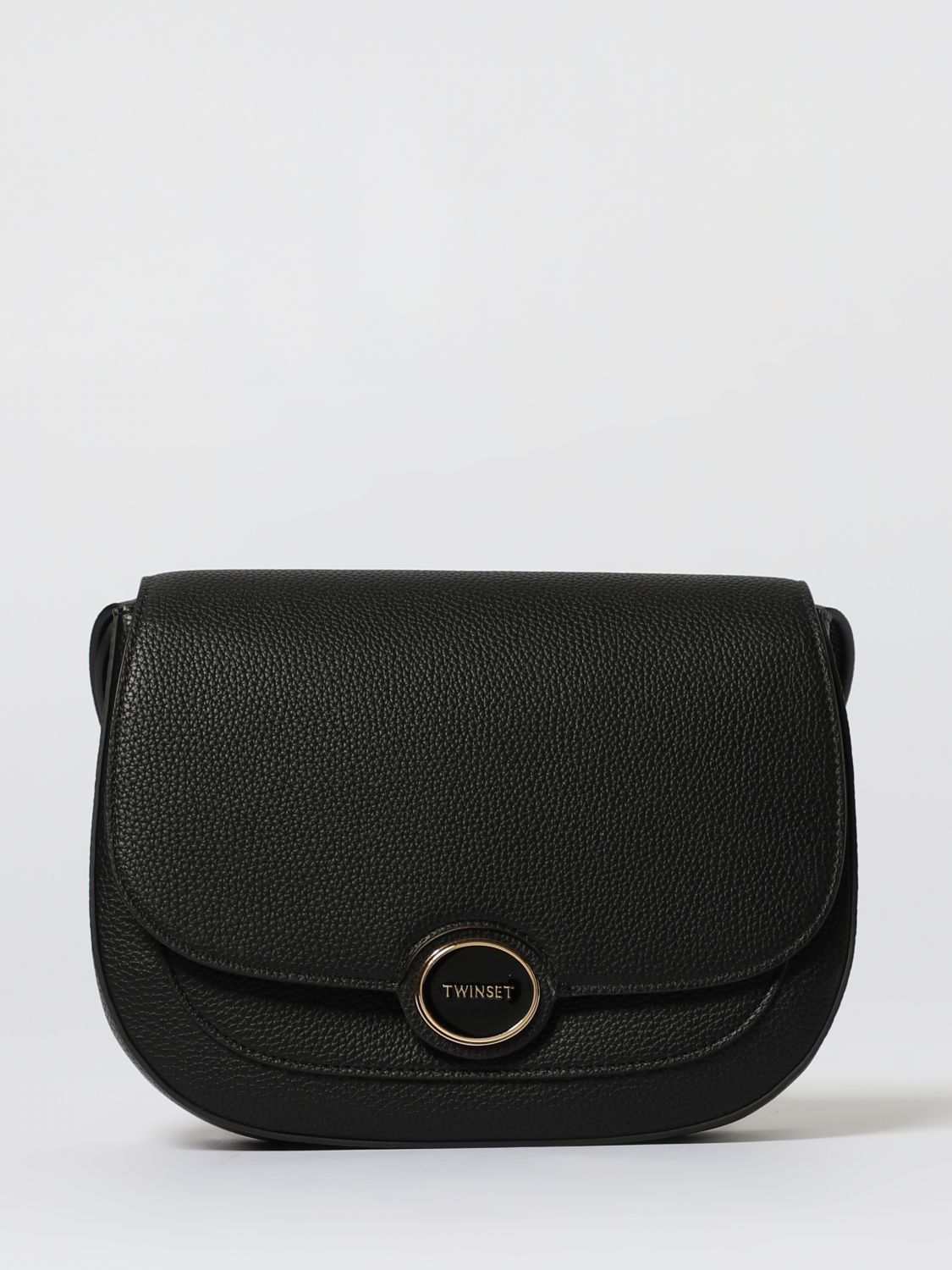 Twinset Leather Satchel Bag In Black