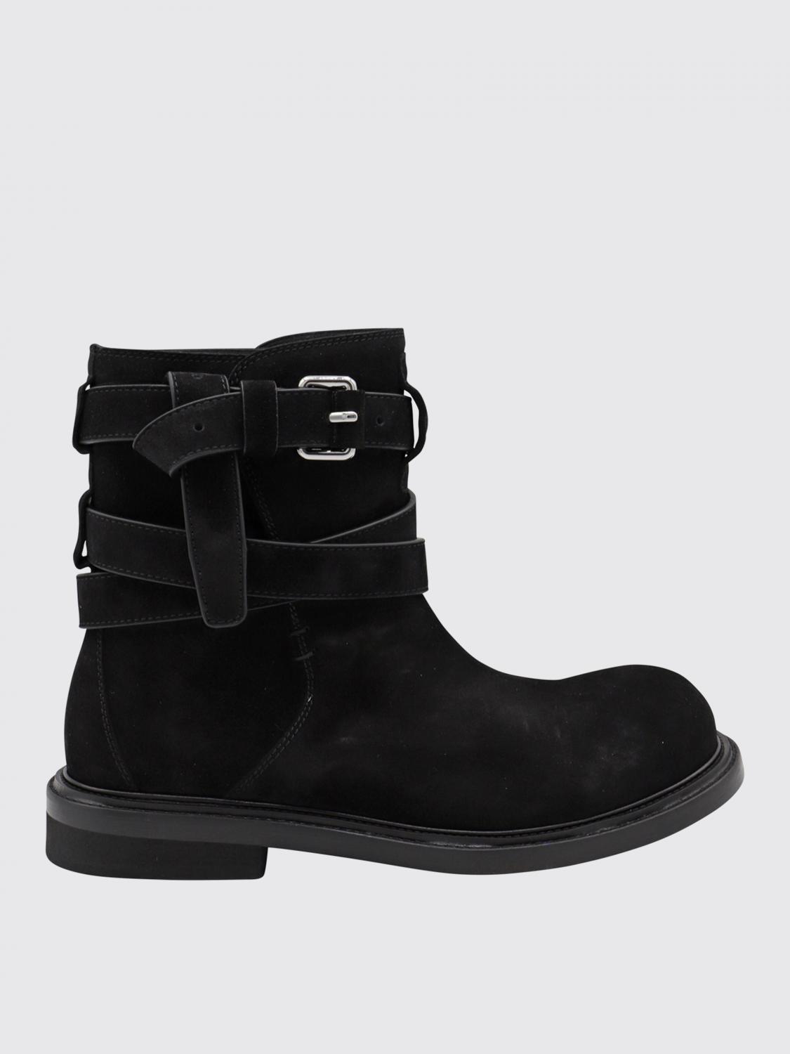 Moschino Rounded Toe Ankle Boots With Side Stitching In Multi