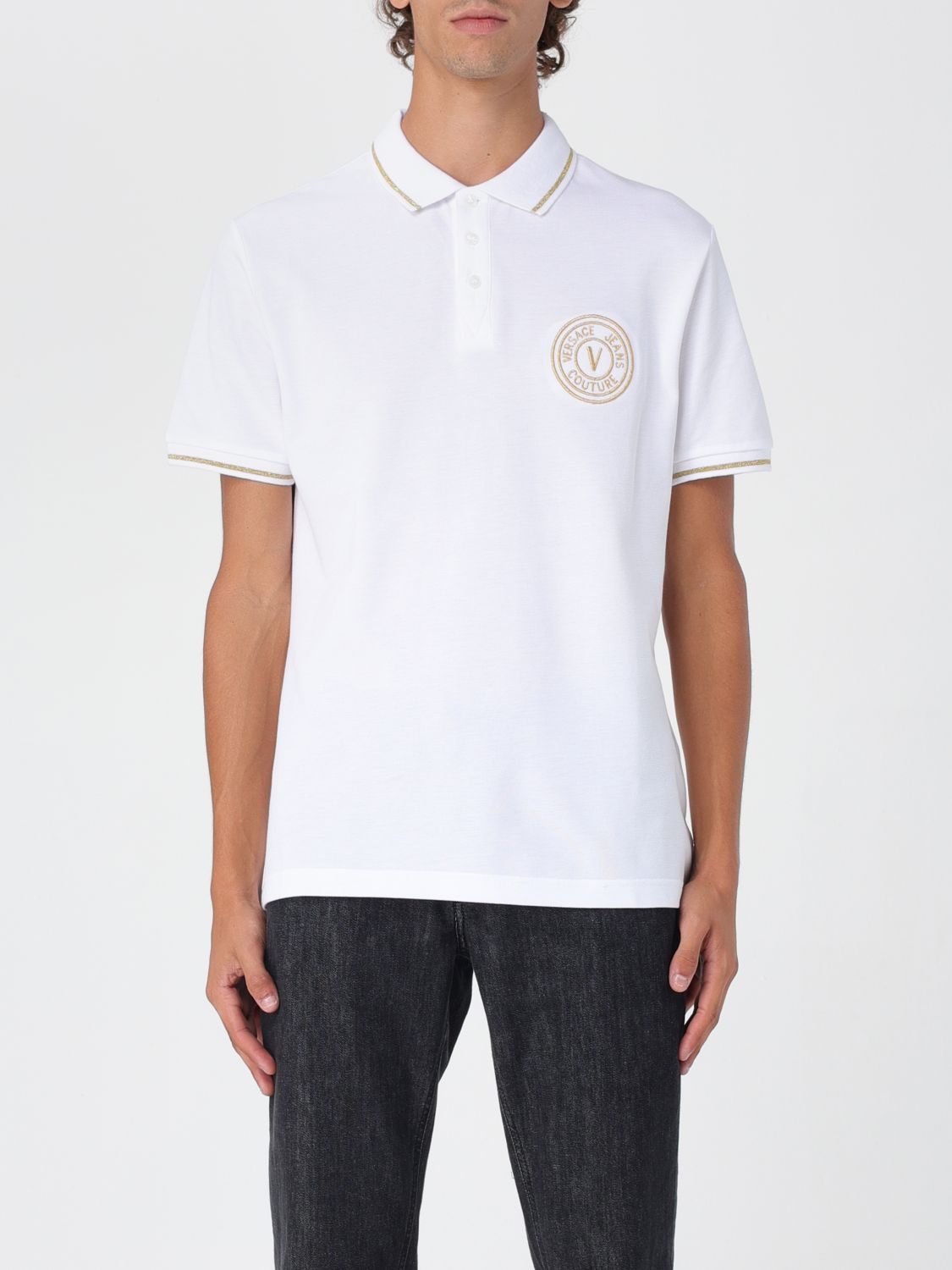 Versace Jeans Couture Polo Shirt Men color White