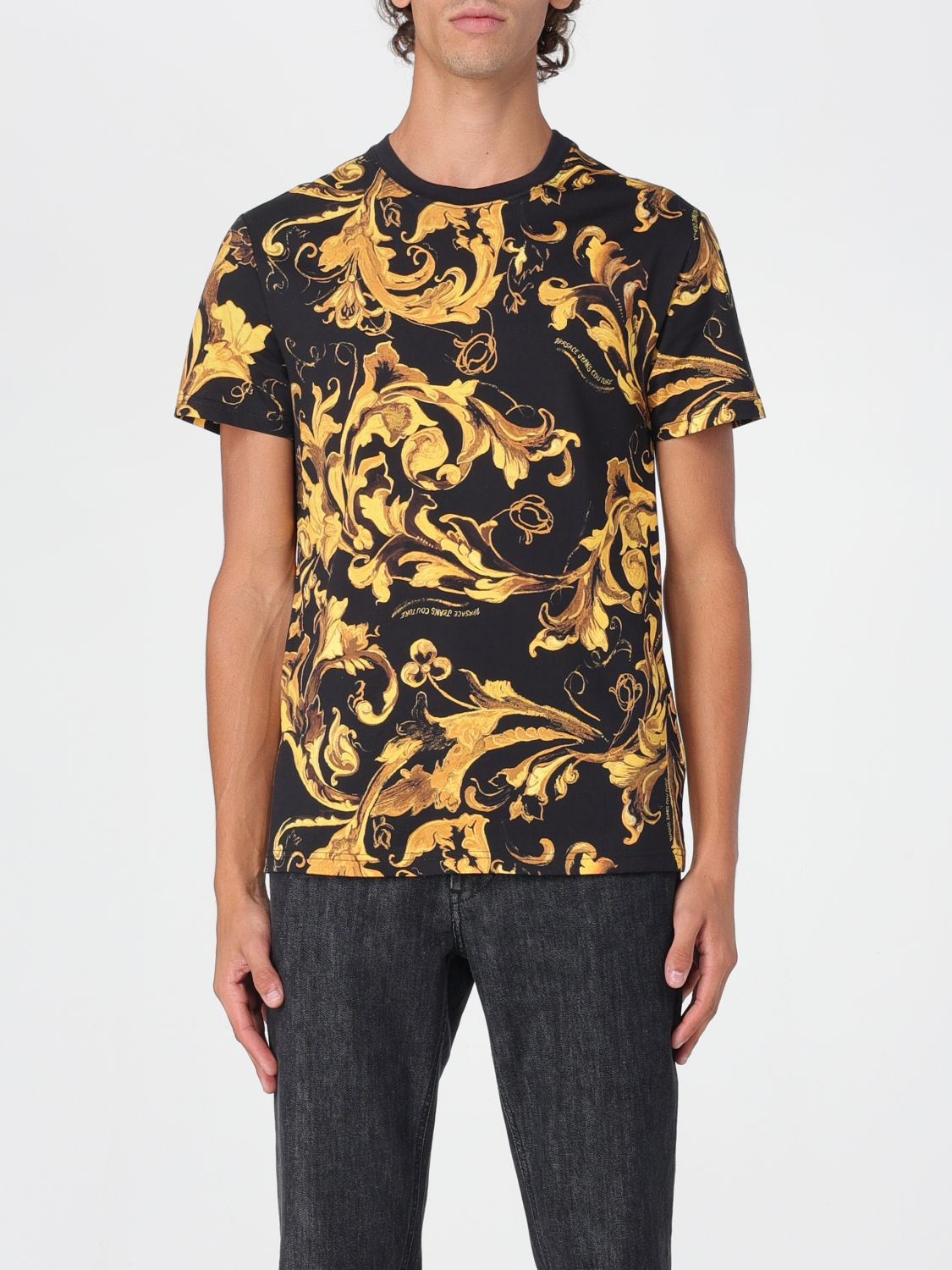 Versace Jeans Couture Cotton T Shirts In Multi