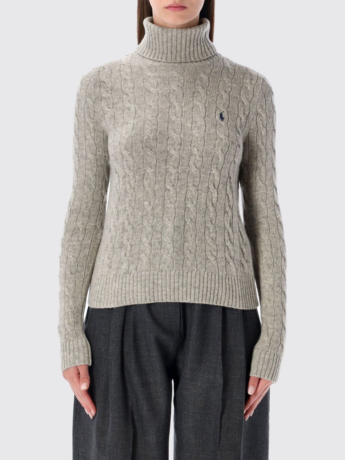 Polo Ralph Lauren Cable-knit Roll Neck Jumper In Multi