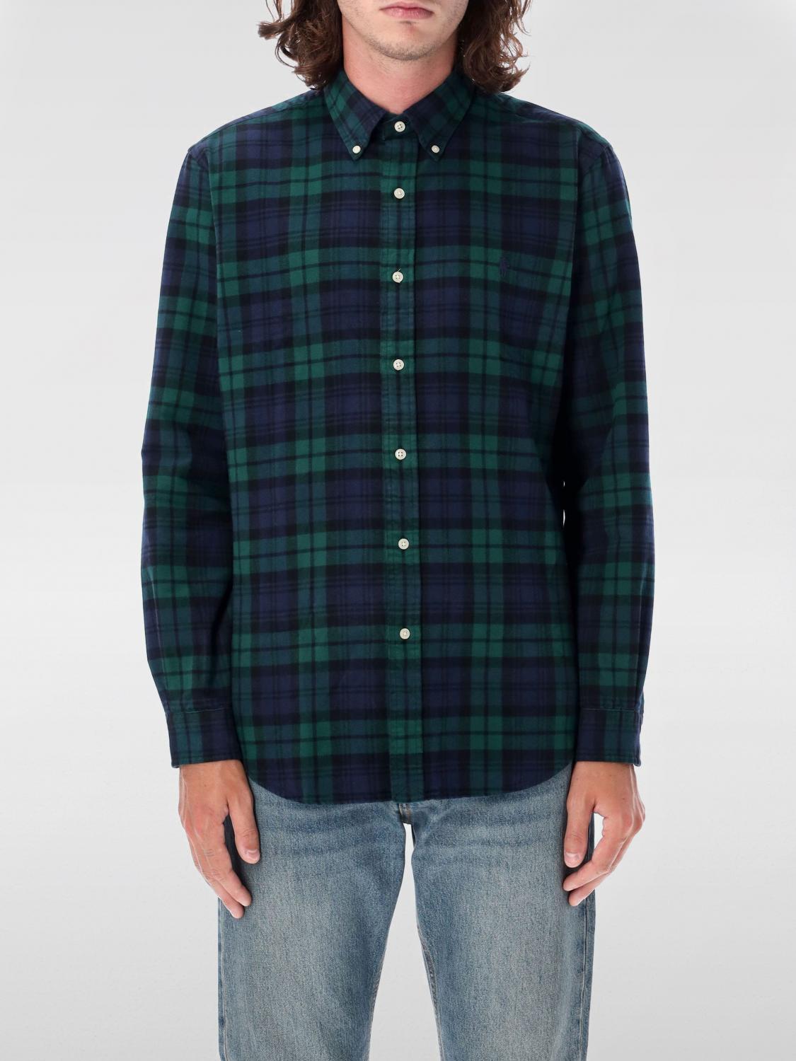 Polo Ralph Lauren Button-down Collar Logo-embroidered Checked Brushed-cotton Oxford Shirt In Multi