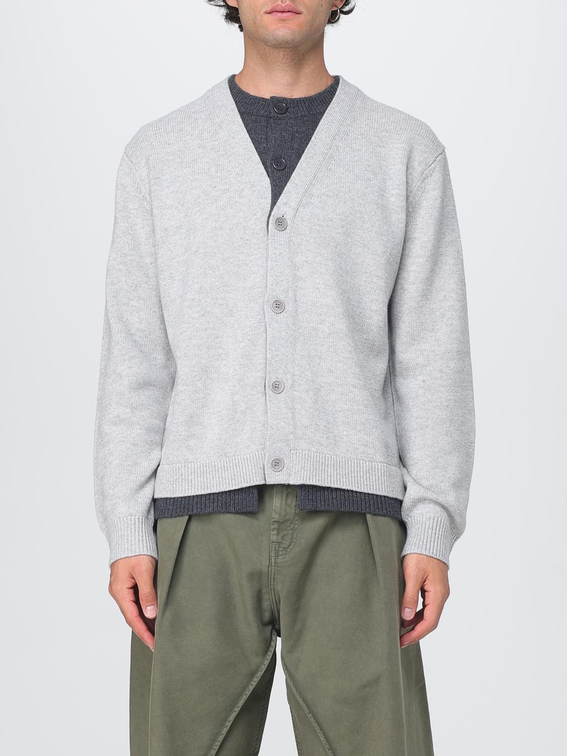 Jw Anderson Contrast Layered Cardigan In Gray