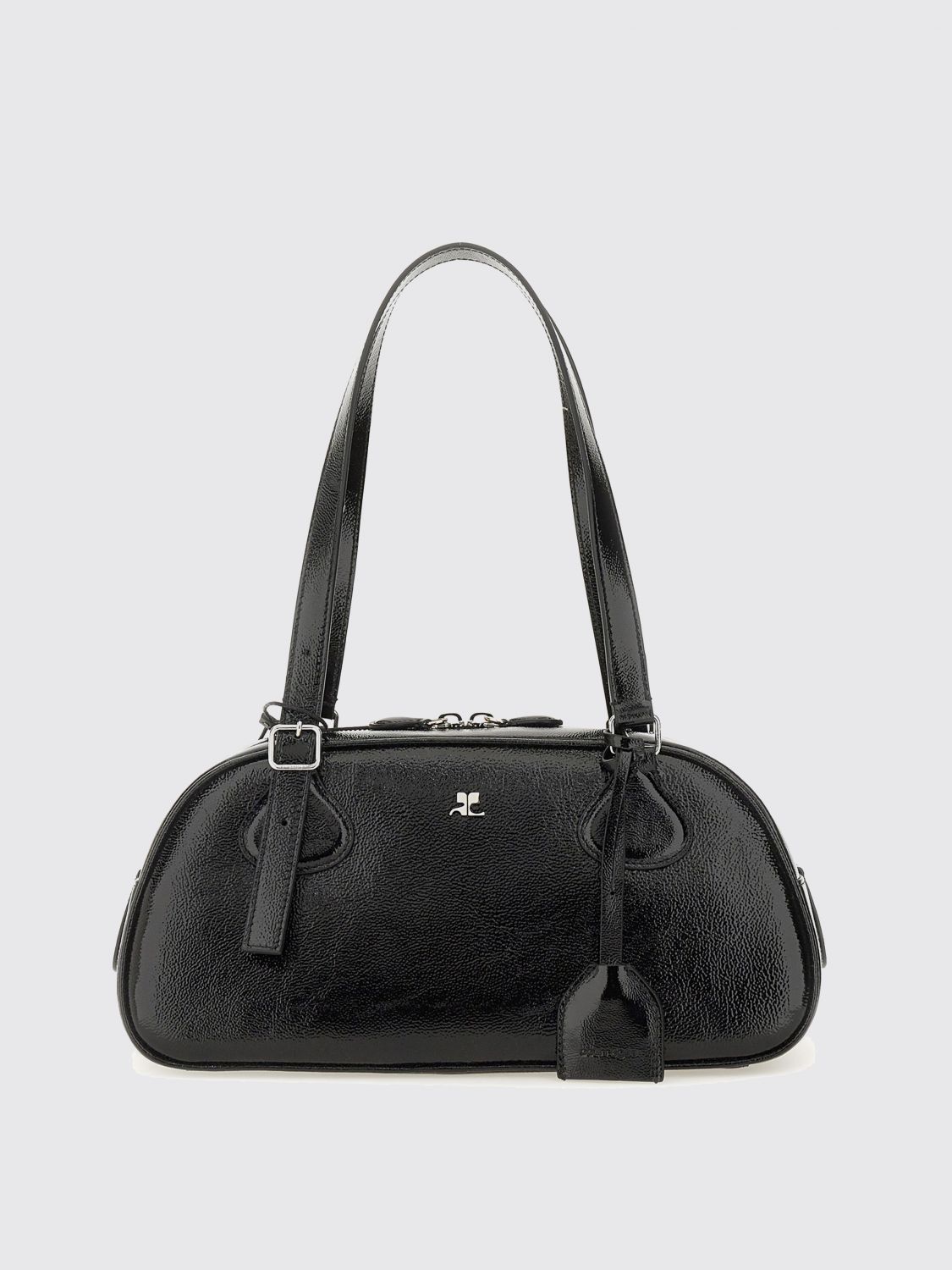 Courrèges Shoulder Bags With Adjustable Strap And Top Handle In Black
