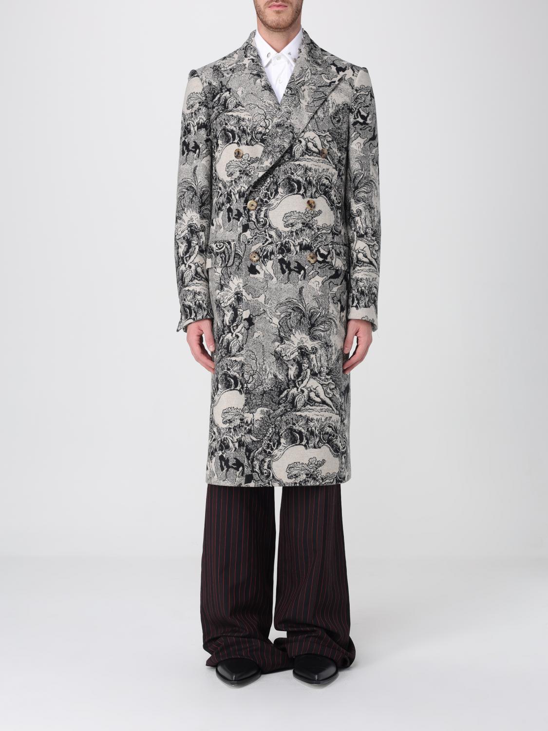 Vivienne Westwood Baroque Print Double-breasted Long Coat In Multi