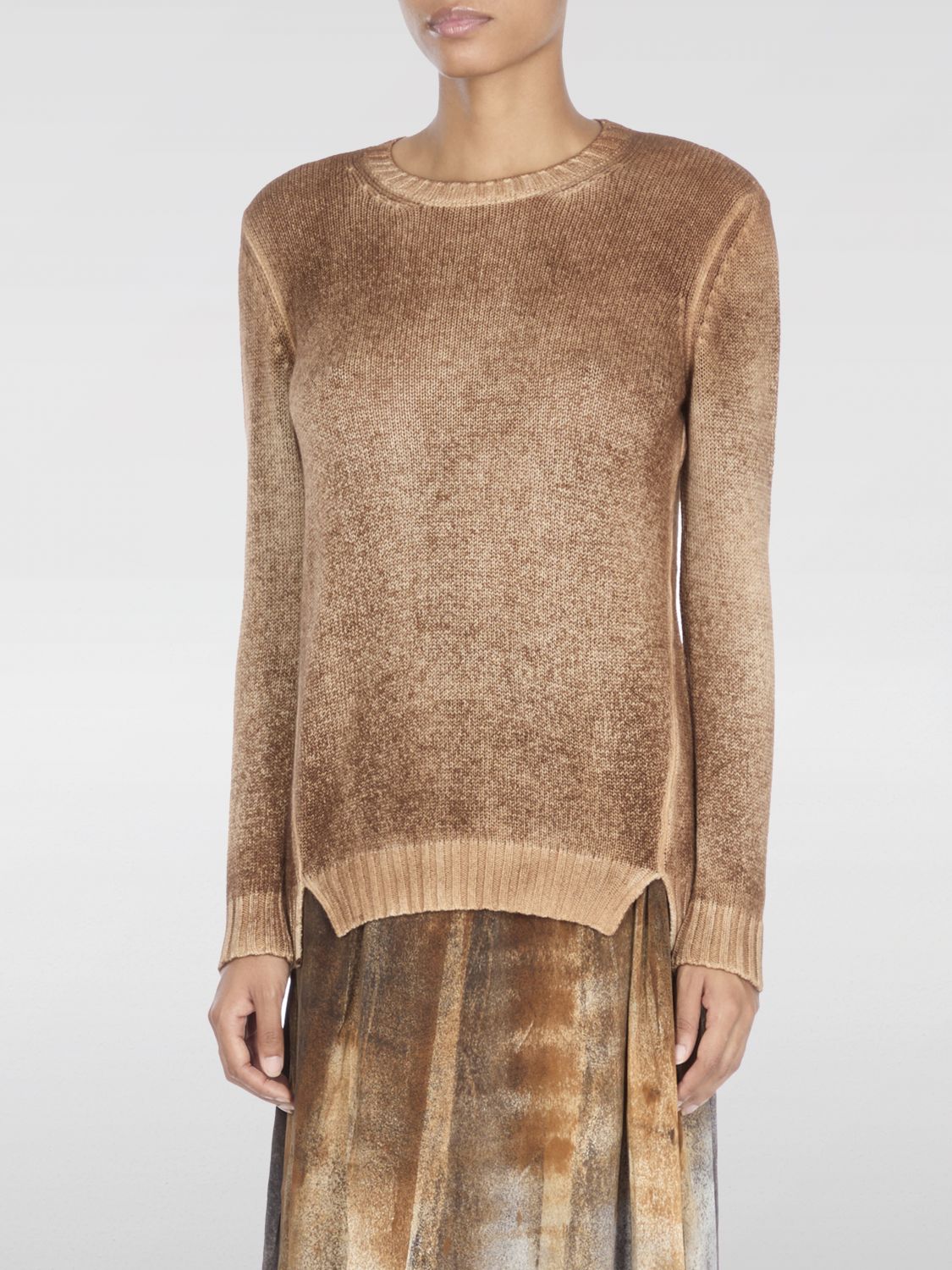 Avant Toi Ribbed-trim Cashmere Sweater In Brown