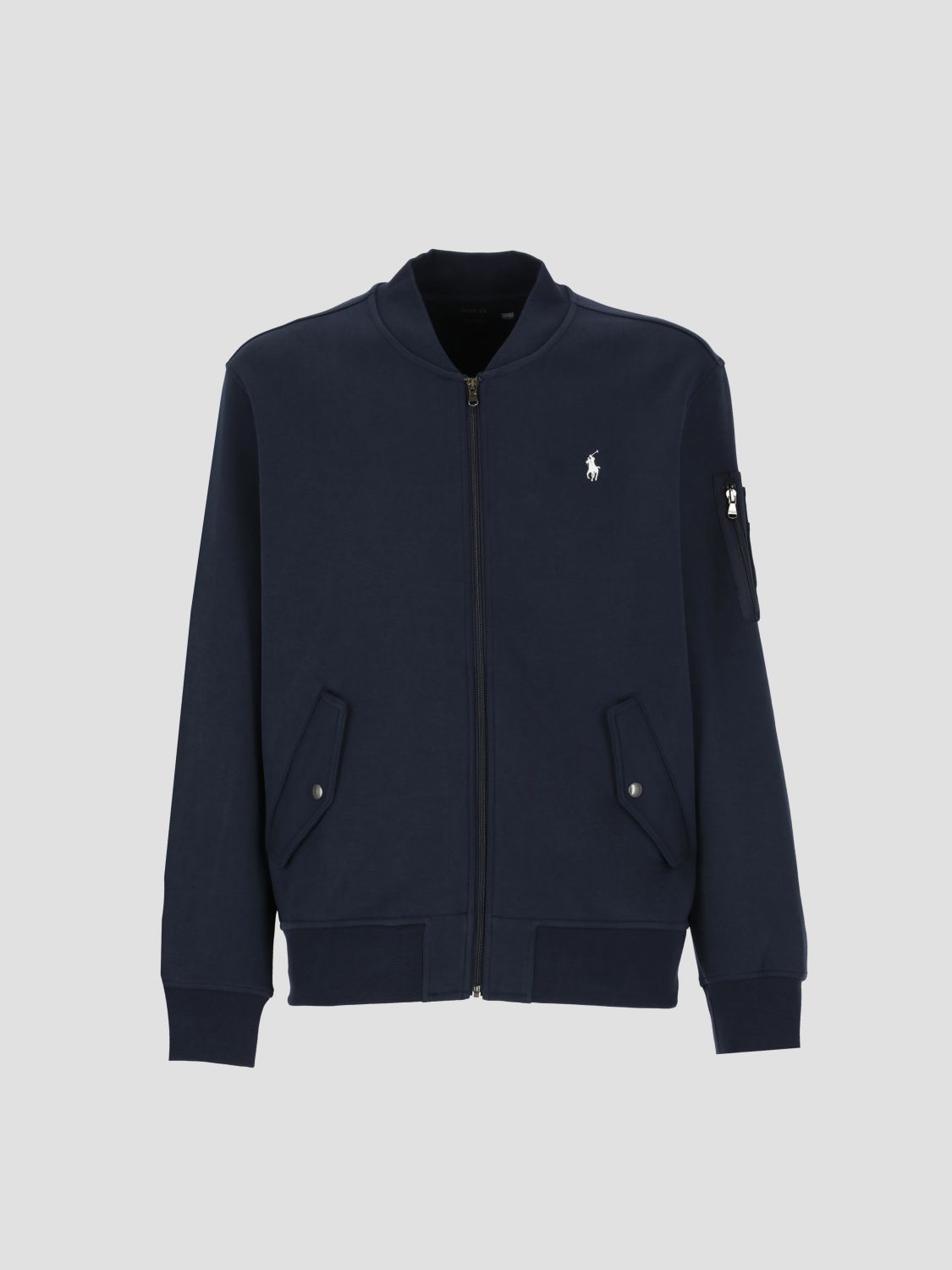 Polo Ralph Lauren Double-knit Bomber Jacket In Blue