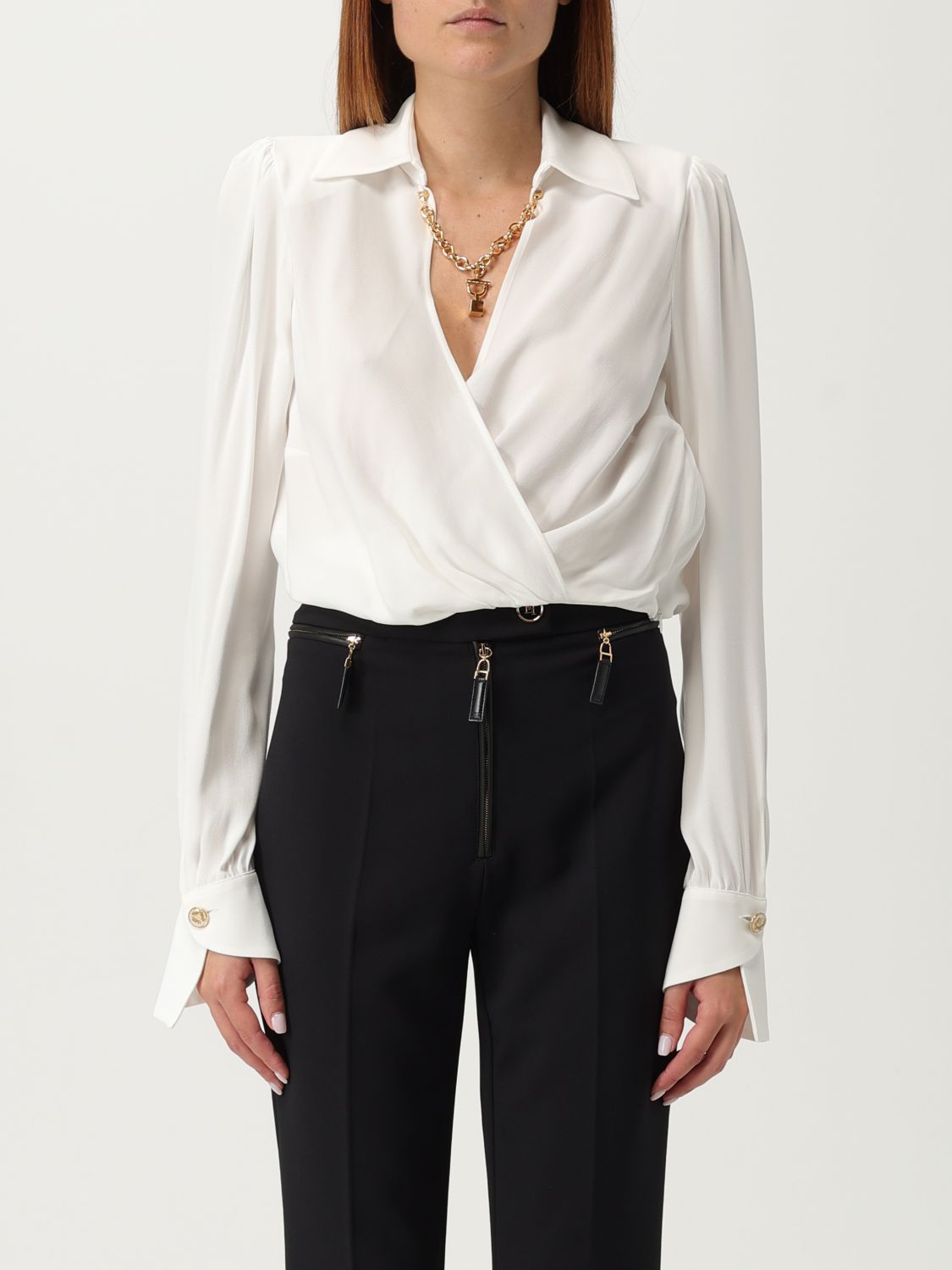 Elisabetta Franchi Shirt  Woman Color Ivory In White