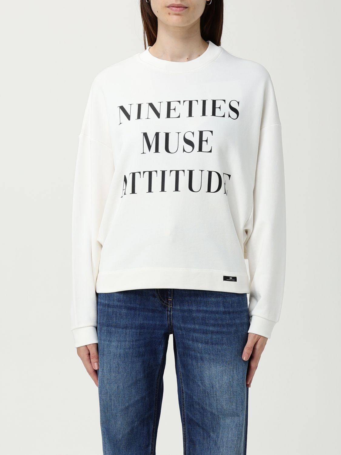 Elisabetta Franchi Sweatshirt  Woman Color White