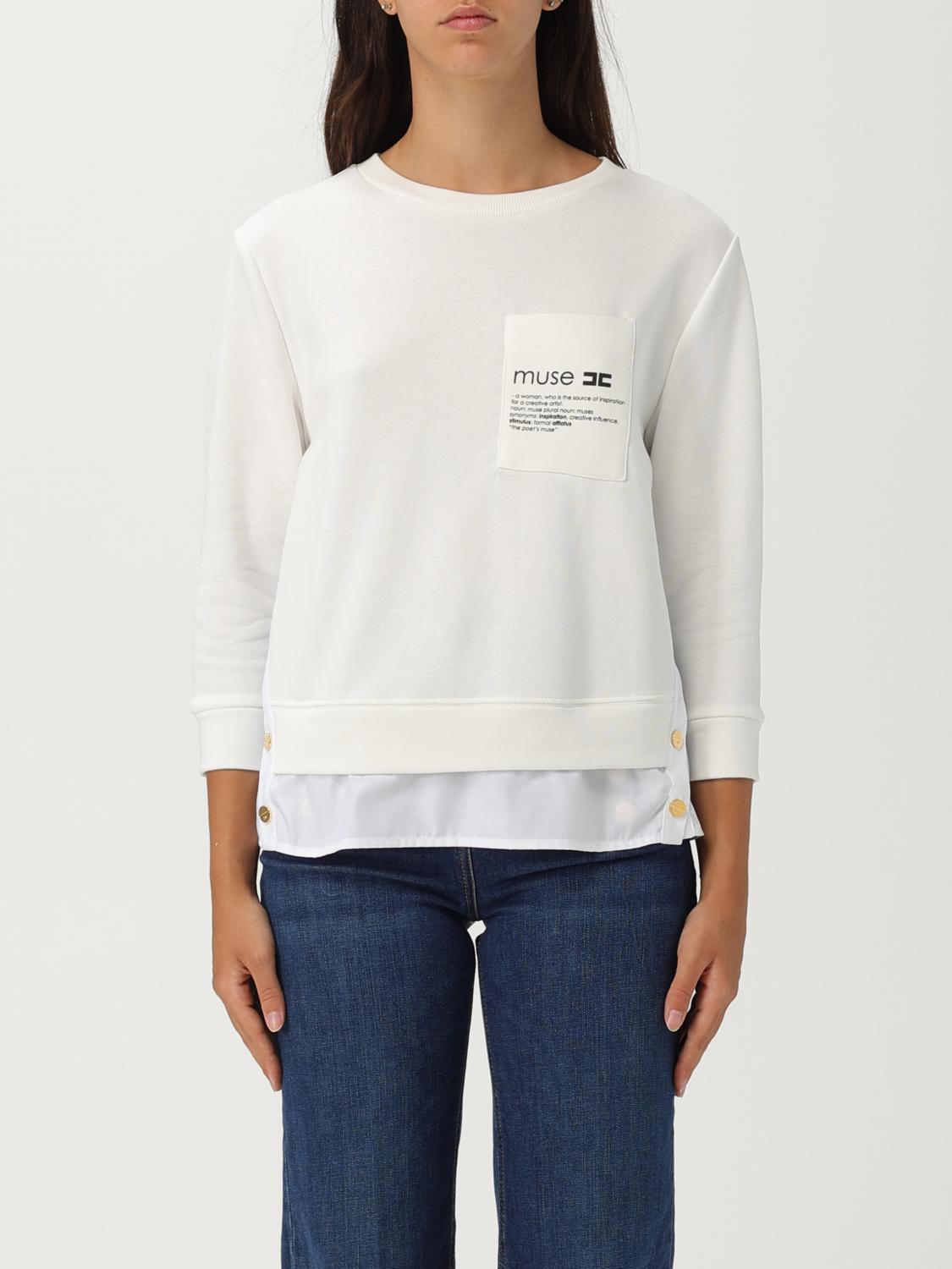 Elisabetta Franchi Sweatshirt  Woman Color Ivory In White