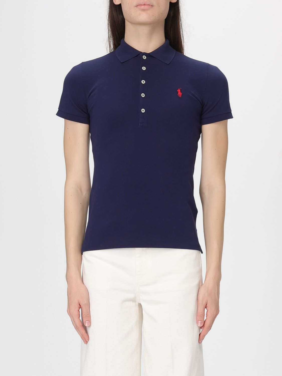 Polo Ralph Lauren Slim Fit Polo With Embroidered Log In Blue