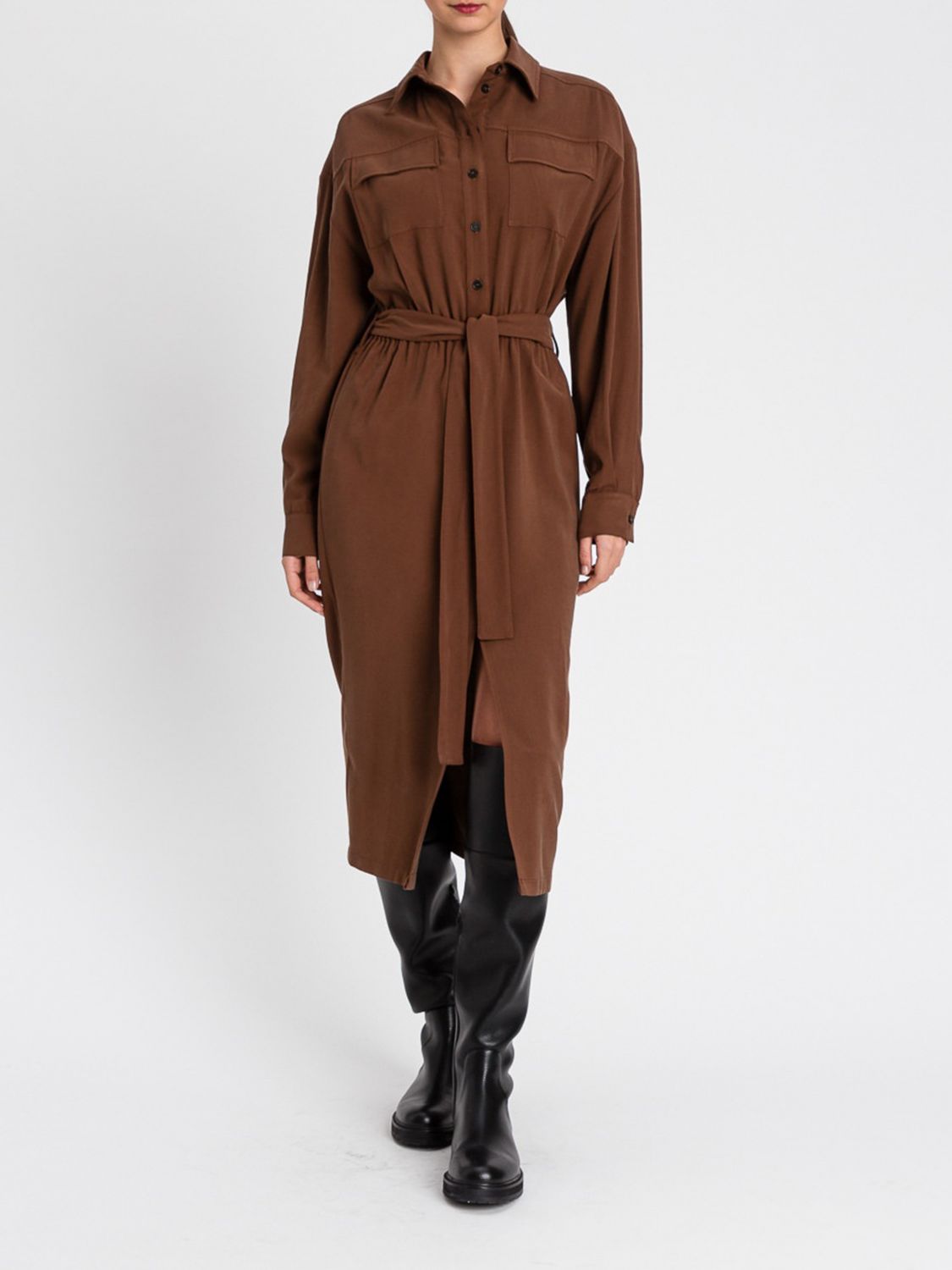 Twinset Dress  Woman Color Brown In Brown