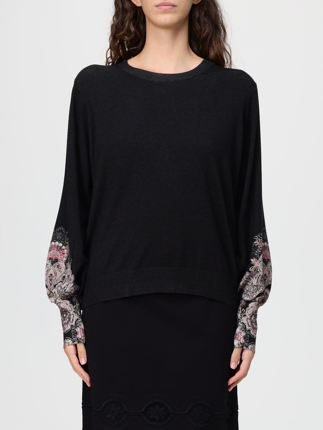 Twinset Sweater  Woman Color Black In Animal Print