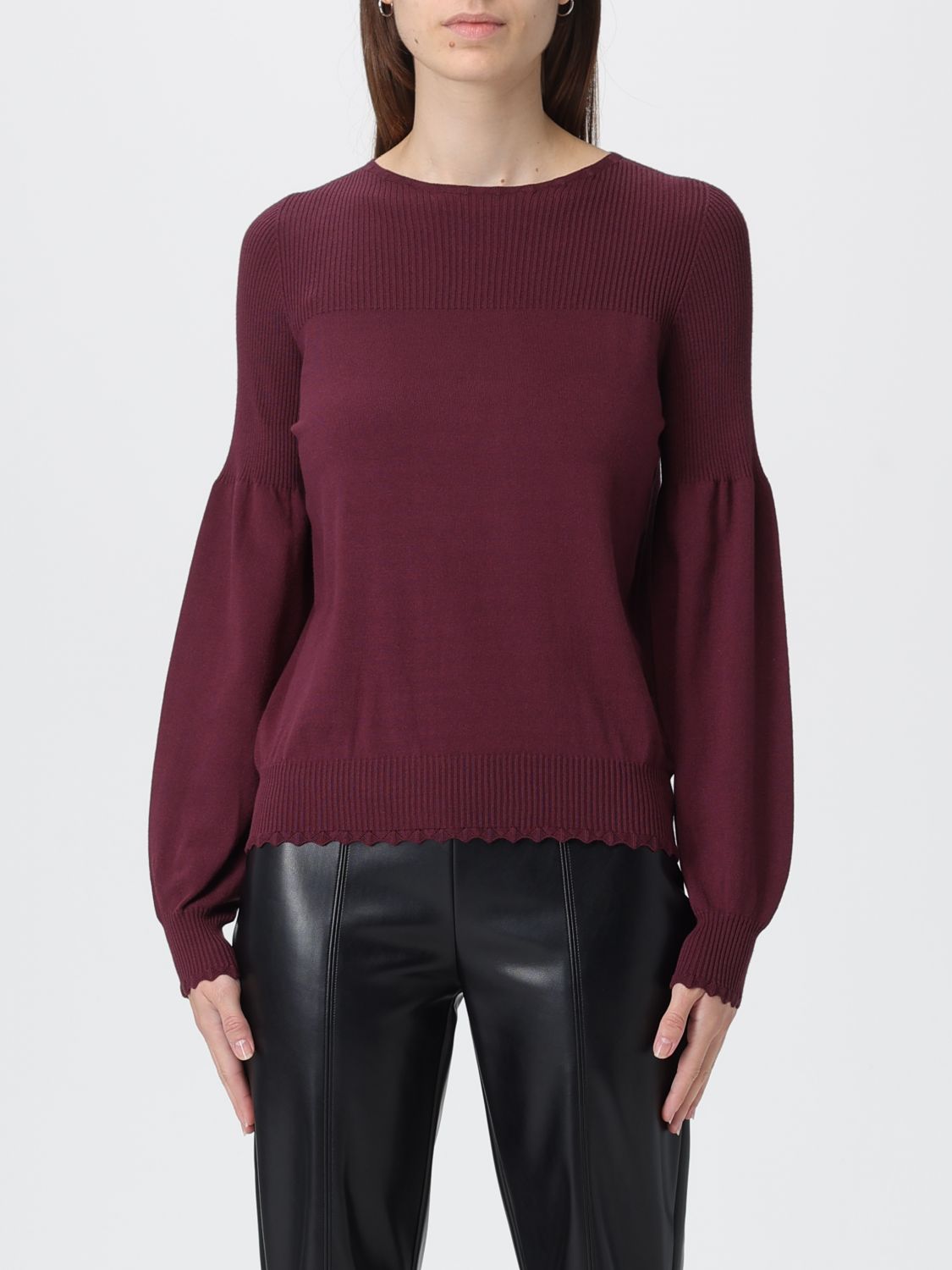 Twinset Top Woman Color Wine In Burgundy