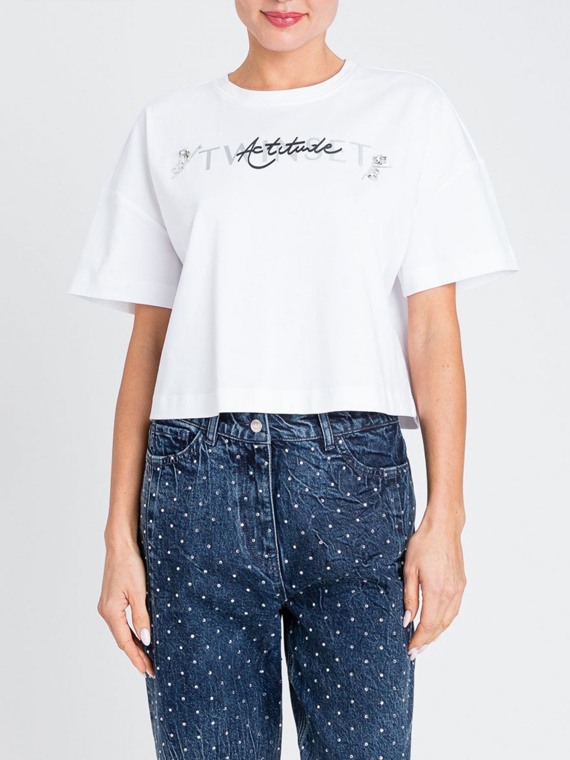 Twinset Actitude T-shirt  Woman Color White In White