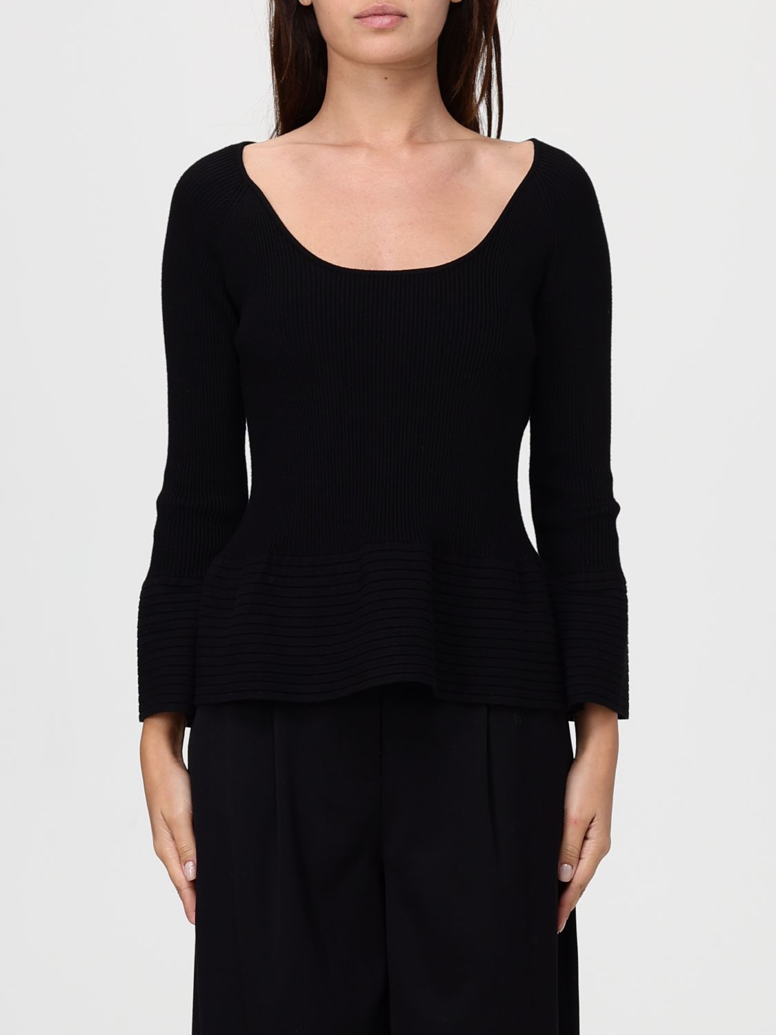 Twinset Actitude Top  Woman Color Black In Animal Print