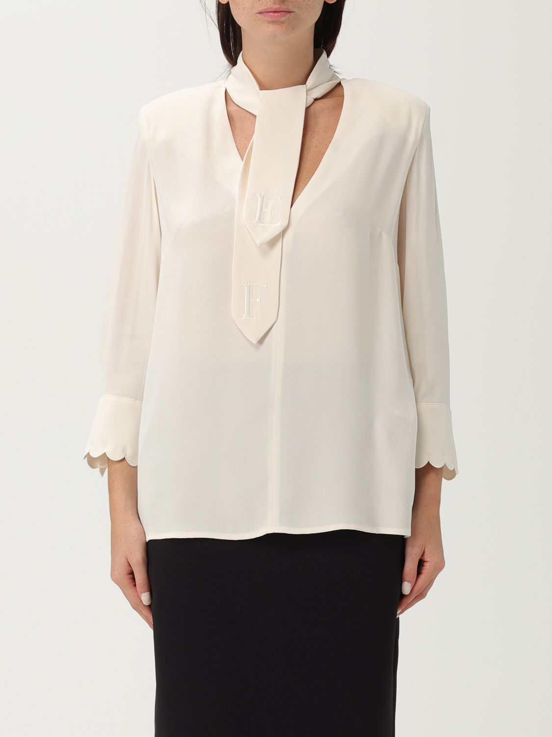 Elisabetta Franchi Shirt  Woman Color Milk In White