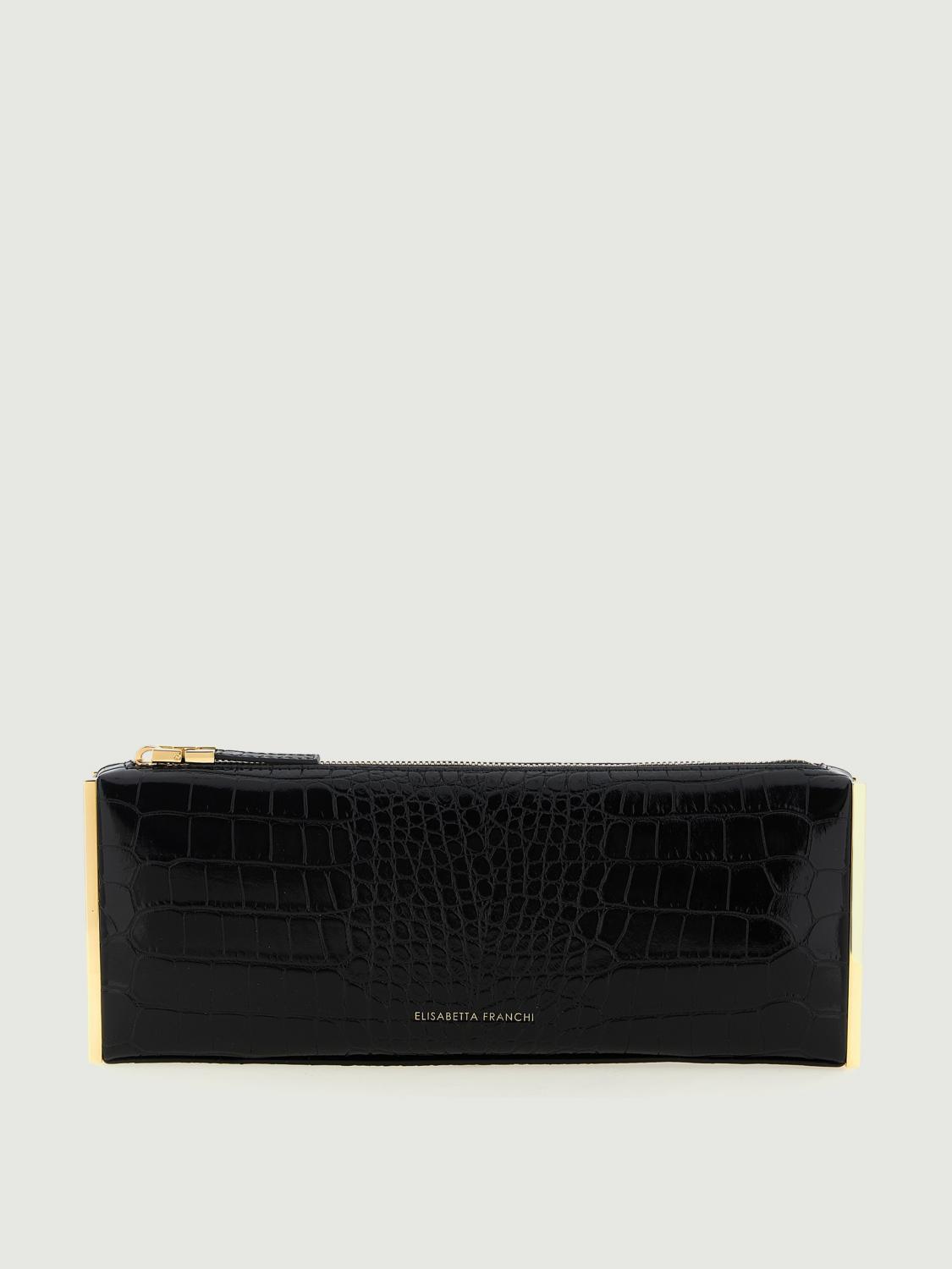 Elisabetta Franchi Baguette Clutch In Black