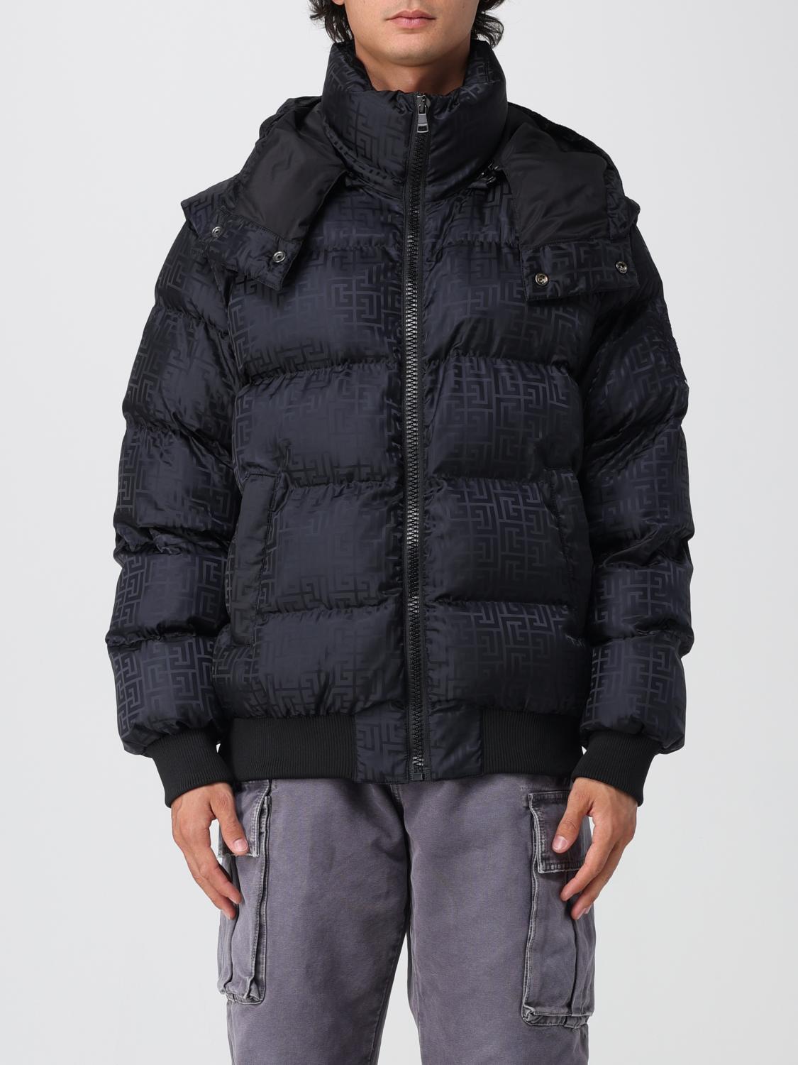 Balmain Insulated Jacket With Detachable Hood In Black