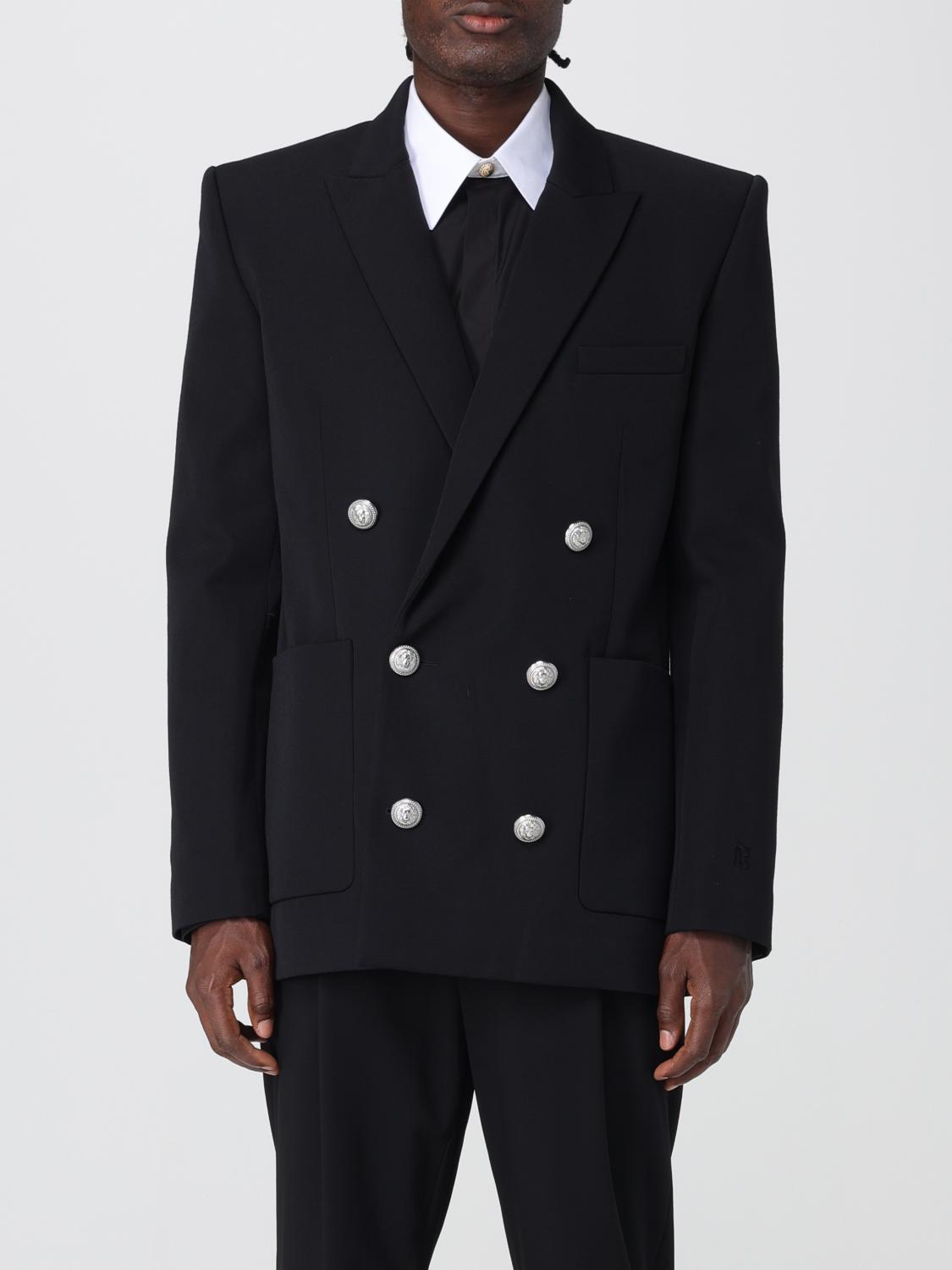 Balmain Grain De Poudre Blazer In Black