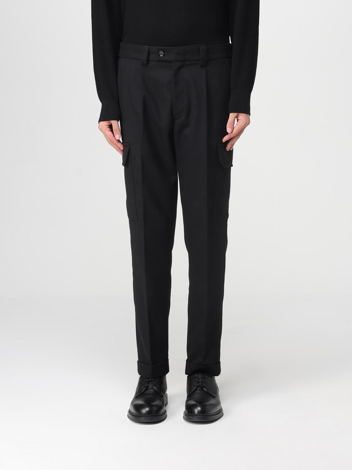 Paolo Pecora Pleated Cargo Trousers In Blue