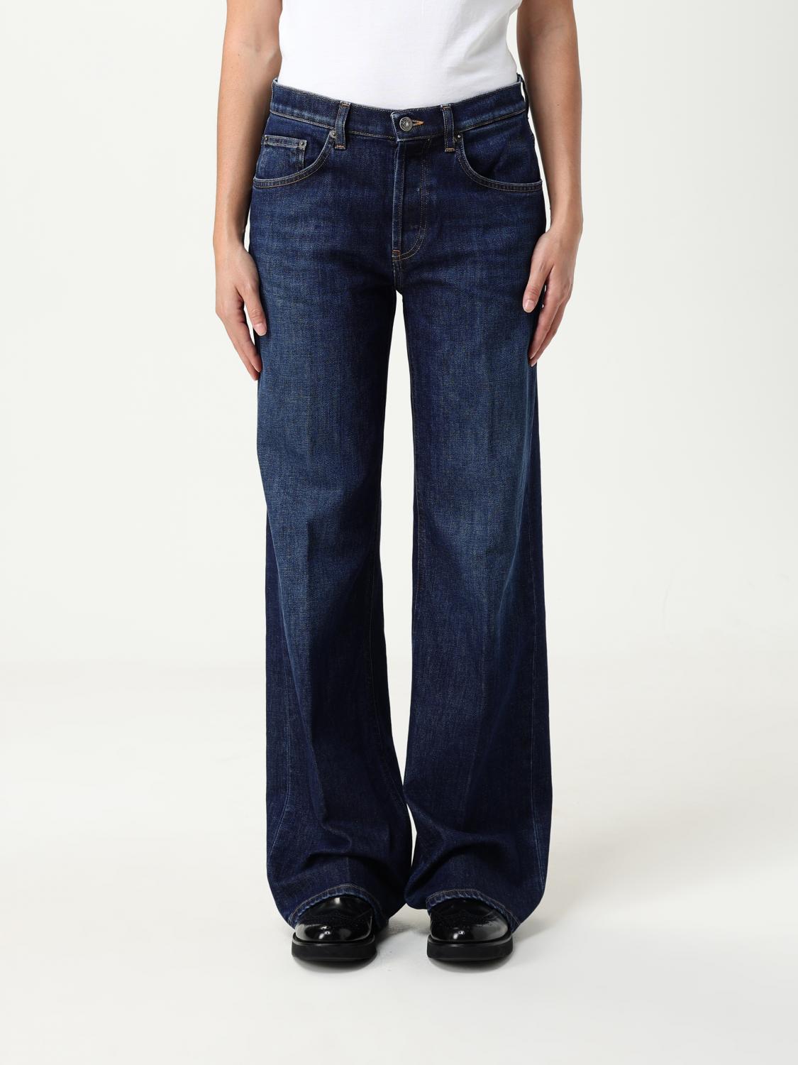 Dondup Pants Woman Color Blue In Blue