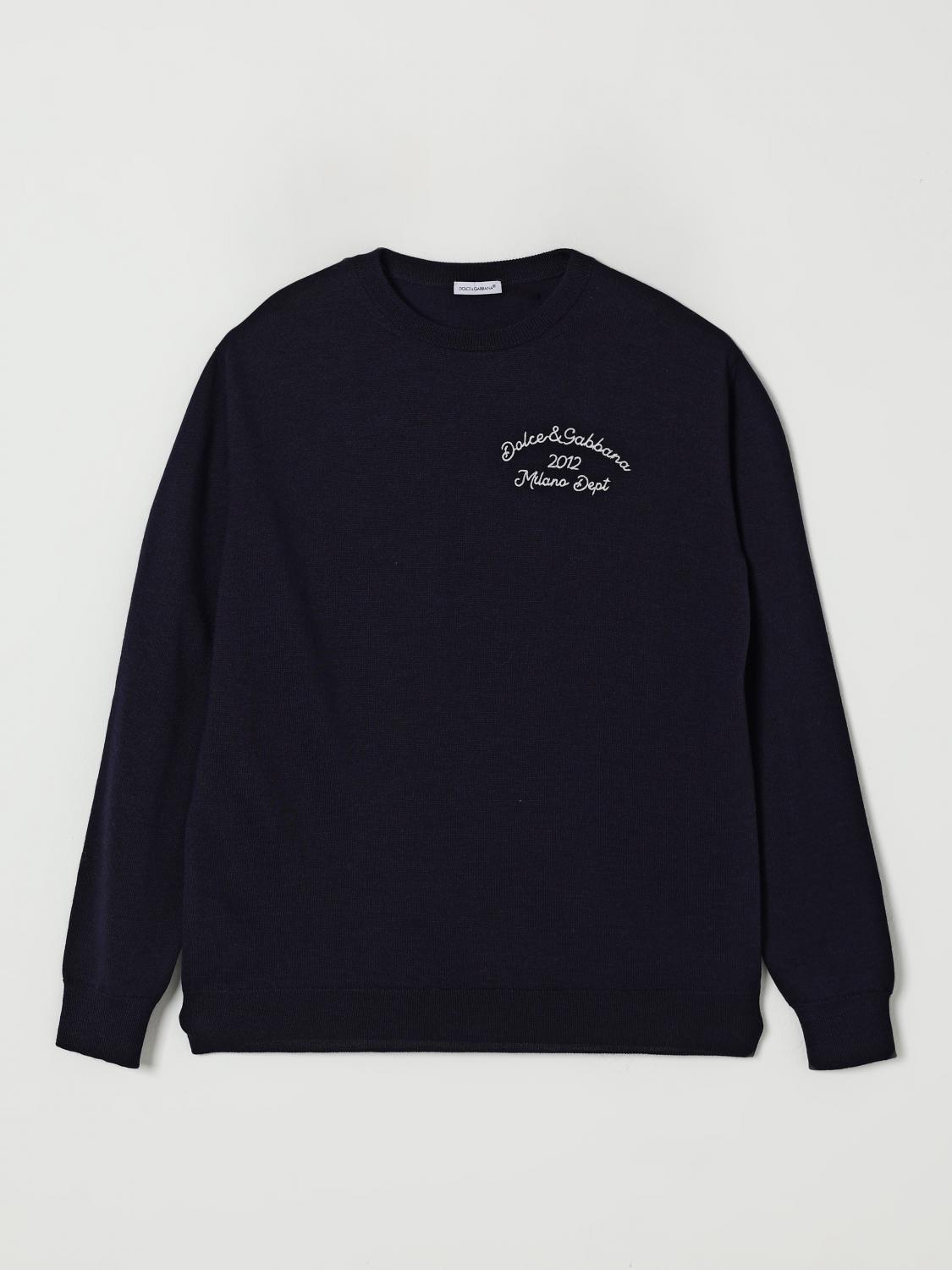 Dolce & Gabbana Crewneck Pullover In Blue