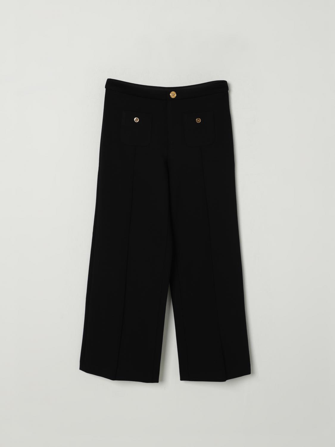 Versace Pants Kids Color Black In Black
