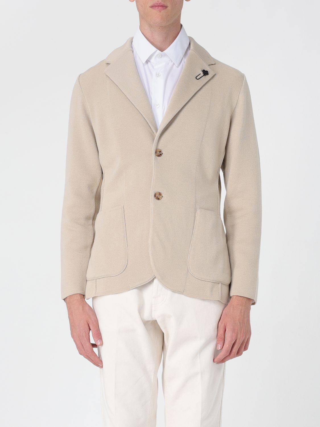 Lardini Sweater  Men Color Beige In Gray