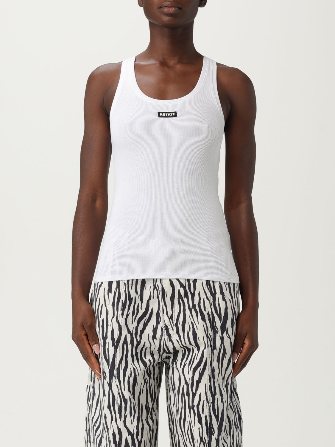 Rotate Birger Christensen Top Rotate Woman Color White In White