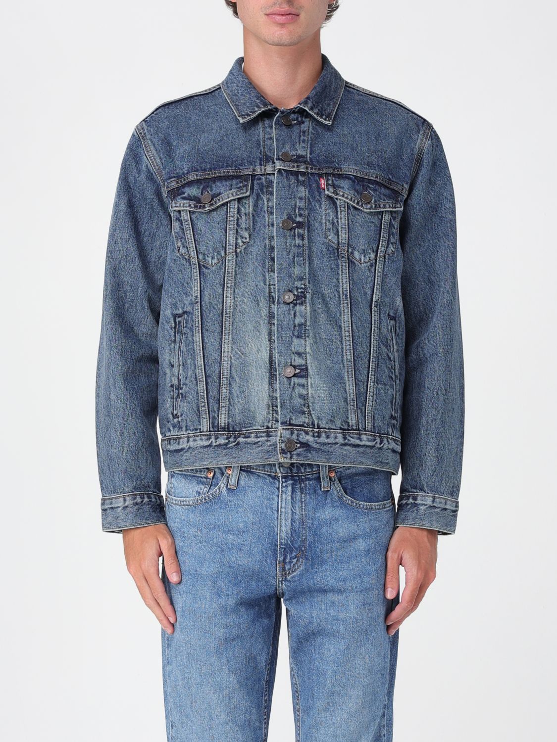 Levi's Buttoned-up Denim Trucker Jacket In Blue