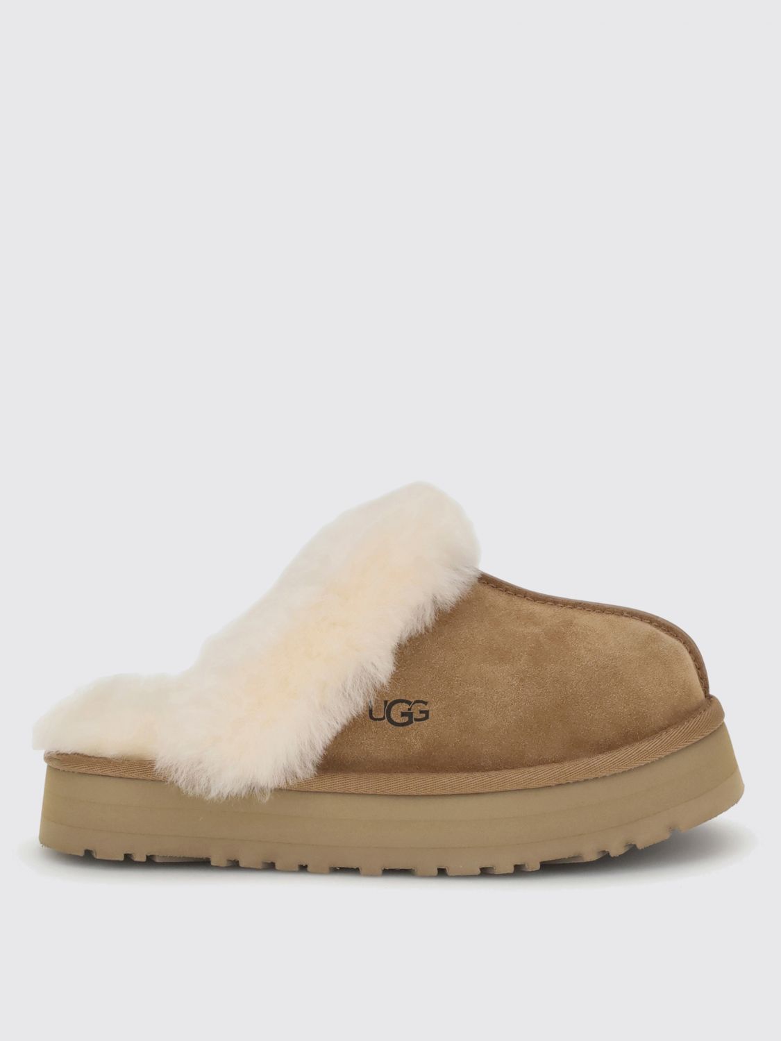 Ugg Flat Sandals Woman Color Walnut In Brown