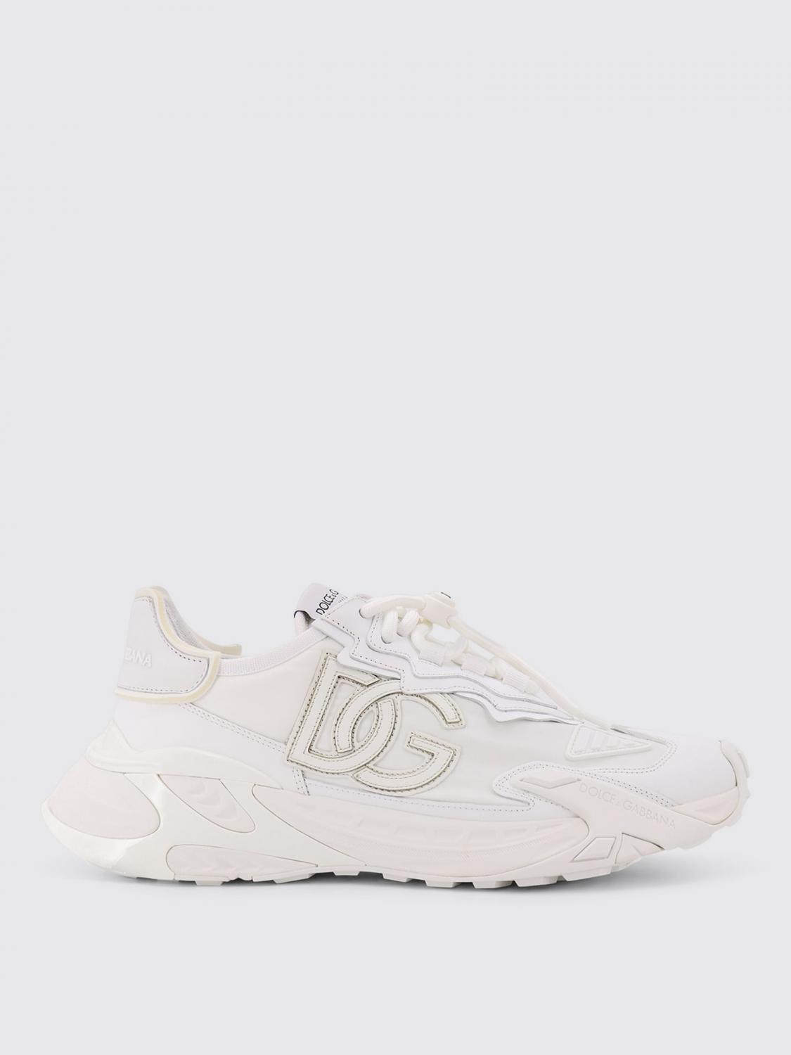 Dolce & Gabbana Fabric And Leather Sneakers With Chunky Sole In Purple
