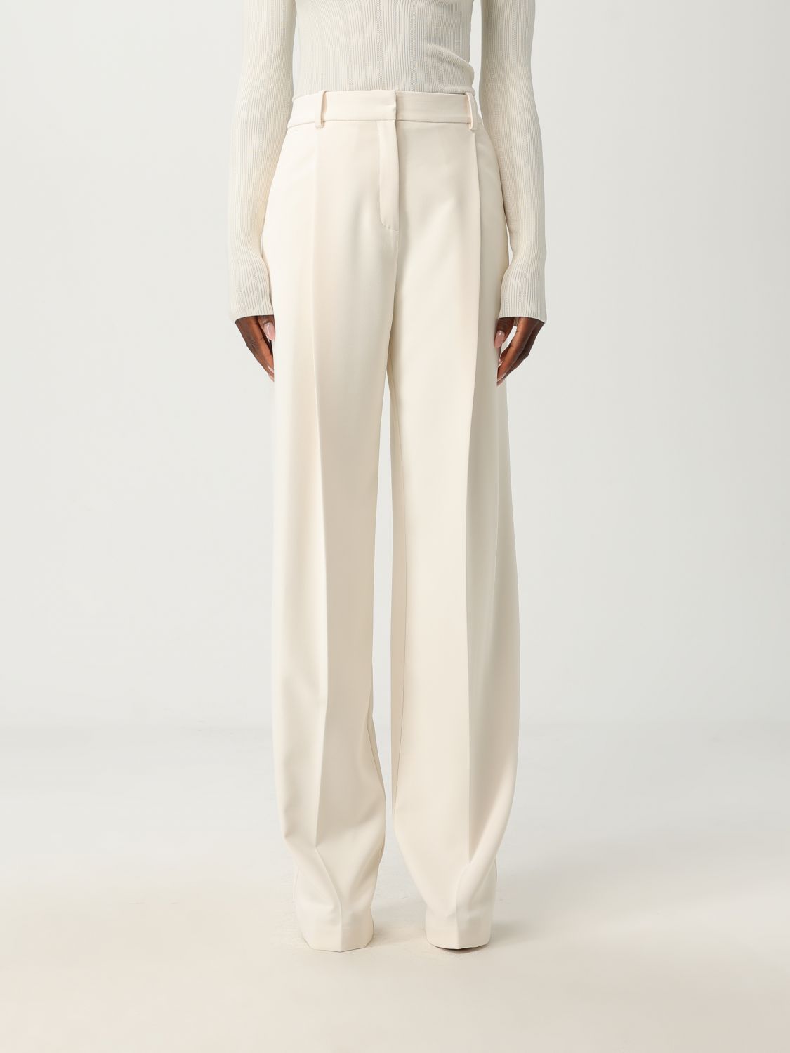 Elisabetta Franchi Pants  Woman Color Milk In Neutral