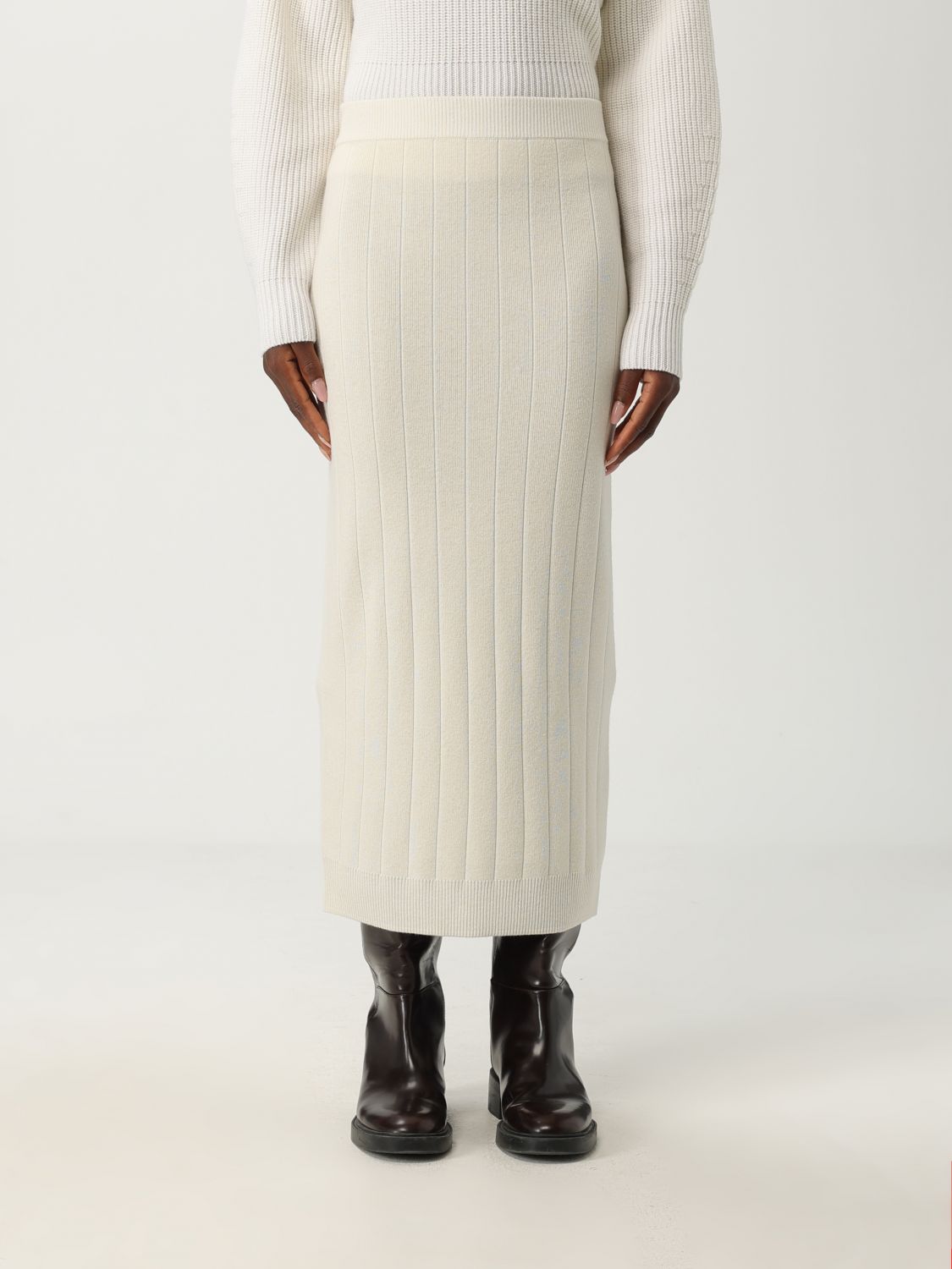 Max Mara Skirt Woman White In White