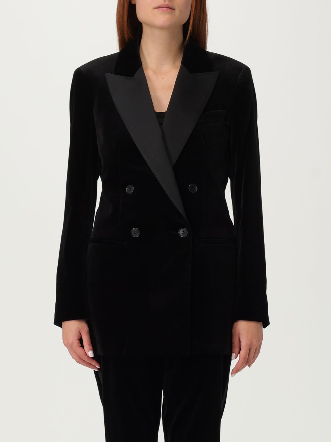 Max Mara Double Breasted Blazer In Black