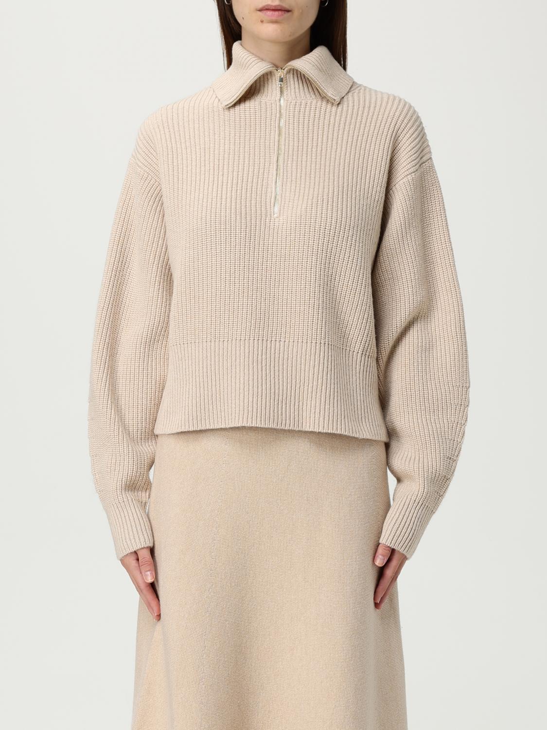Max Mara Wool-cashmere Quarter-zip Sweater In Neutral