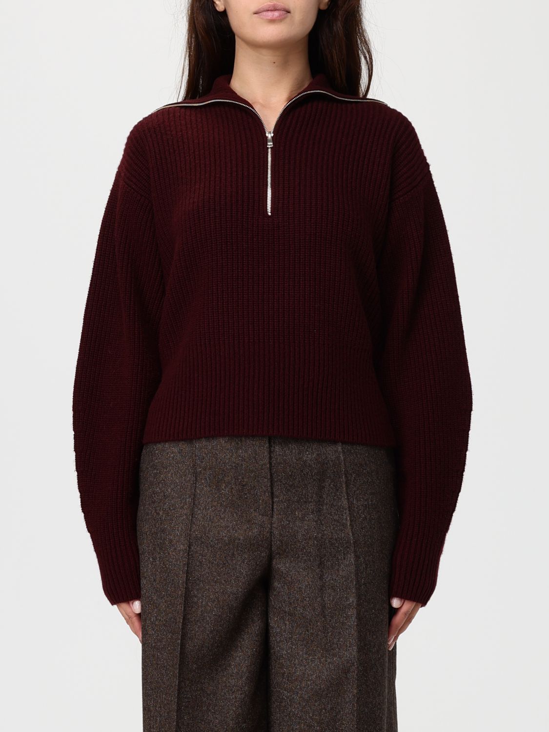 Max Mara Sweater Woman Color Burgundy In Burgundy