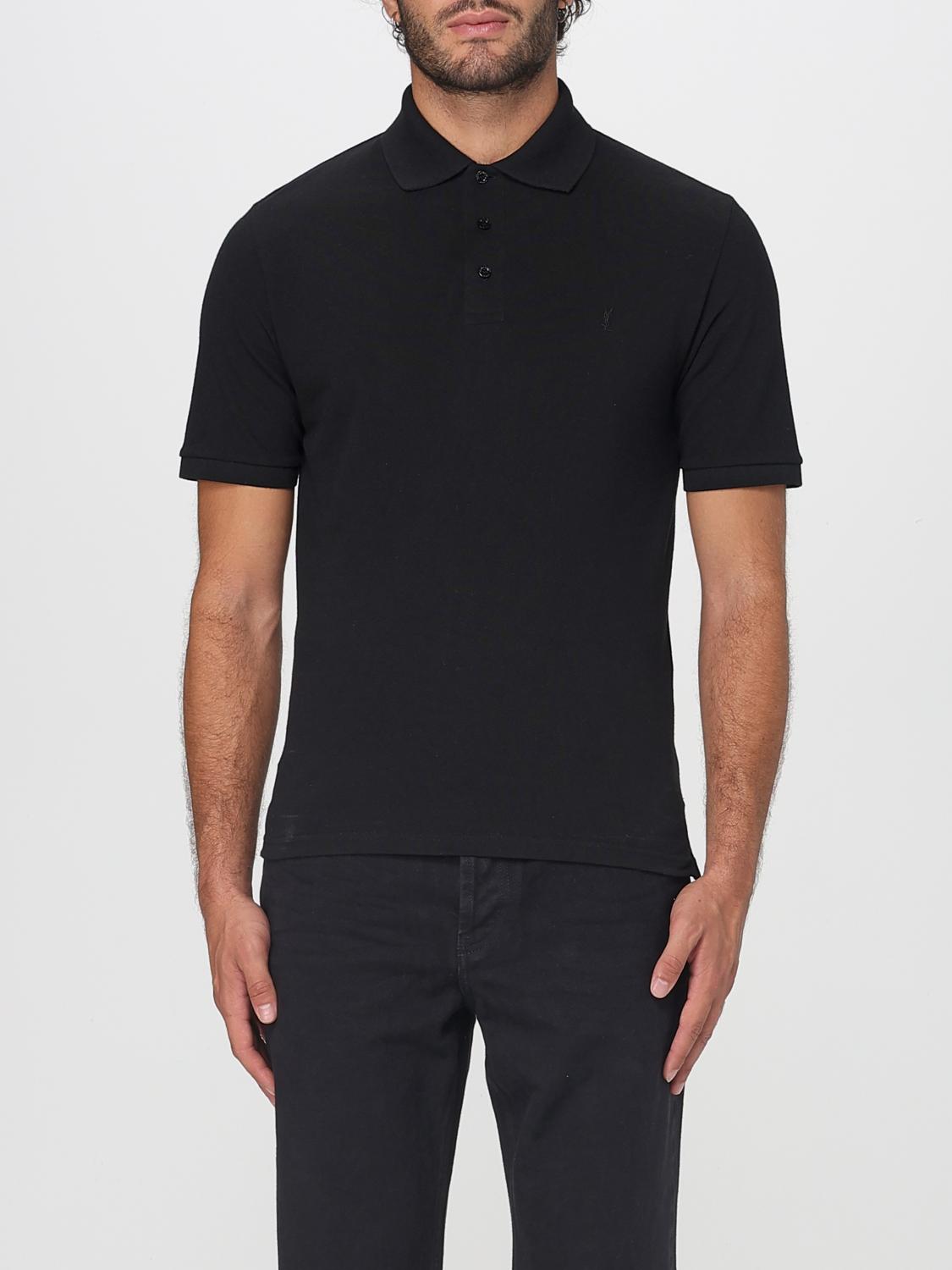 Polo Shirt SAINT LAURENT Men color Black